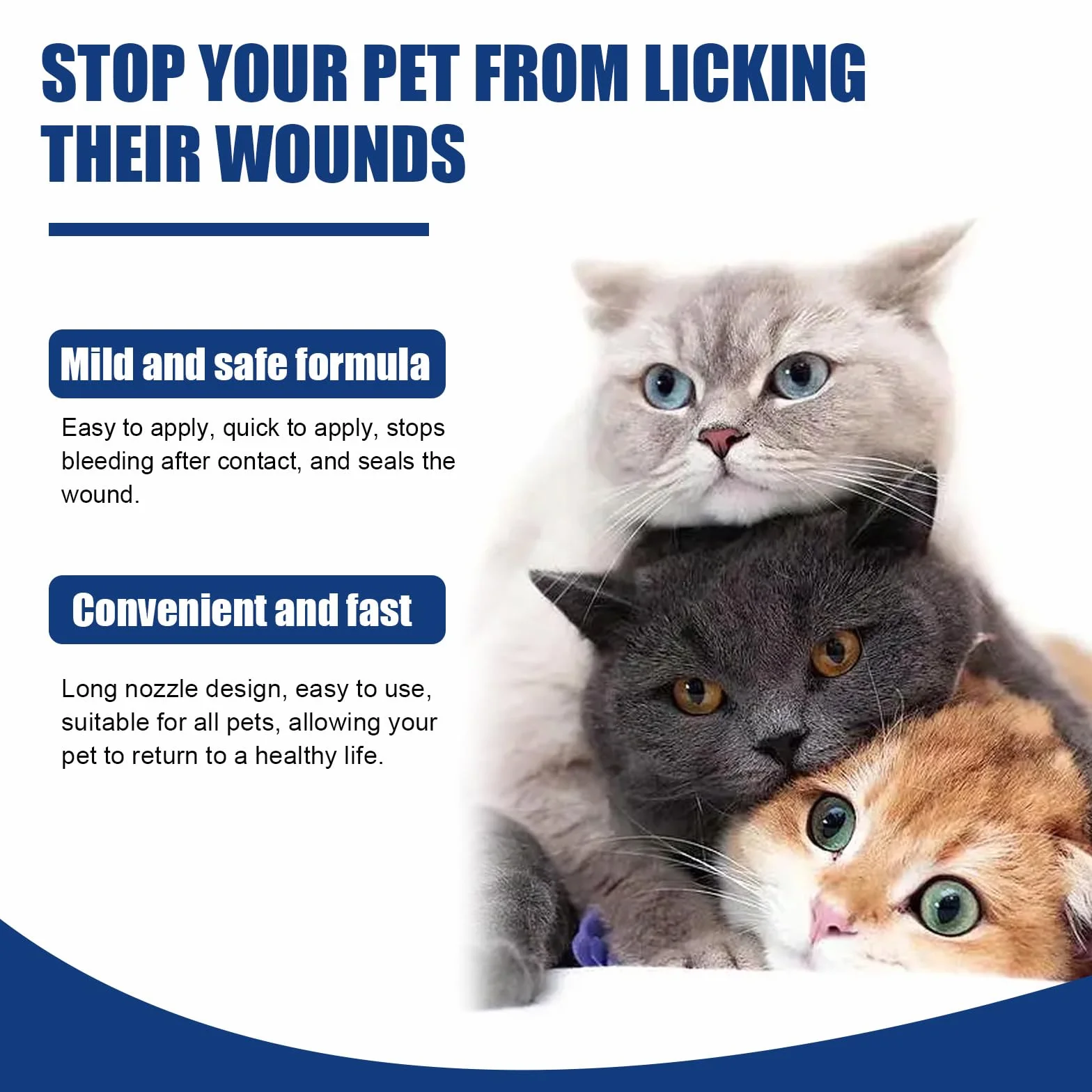 Gel Soin des Plaies pour Animaux, Chiens et Chats, Imperméable
