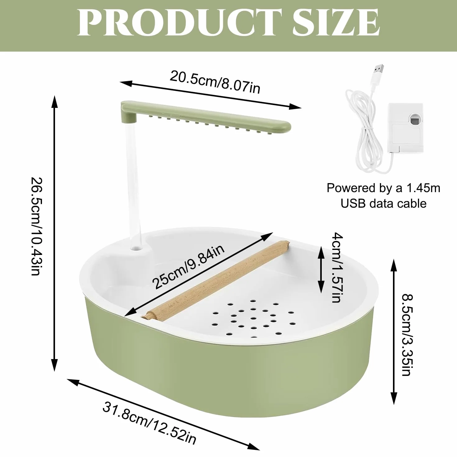 Douche à Oiseaux Automatique pour Perroquets Perruches Calopsittes