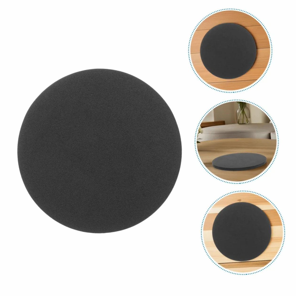 Coussin Antichoc pour Aquarium Rond Tapis Étanche Fond de Bocal Amortisseur Support Stable