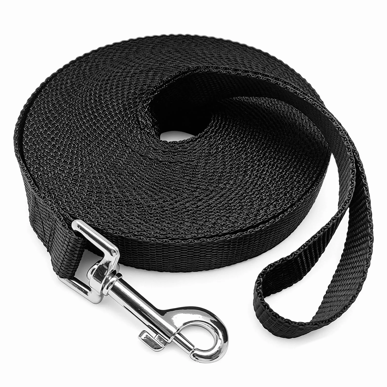 Longe pour Chien 5m, Laisse pour Chien, Laisse Imperméable avec Dragonne Et Mousqueton À 360°, pour L'entraînement pour Chiens De Petite, Moyenne Et Grande Taille (Noir)