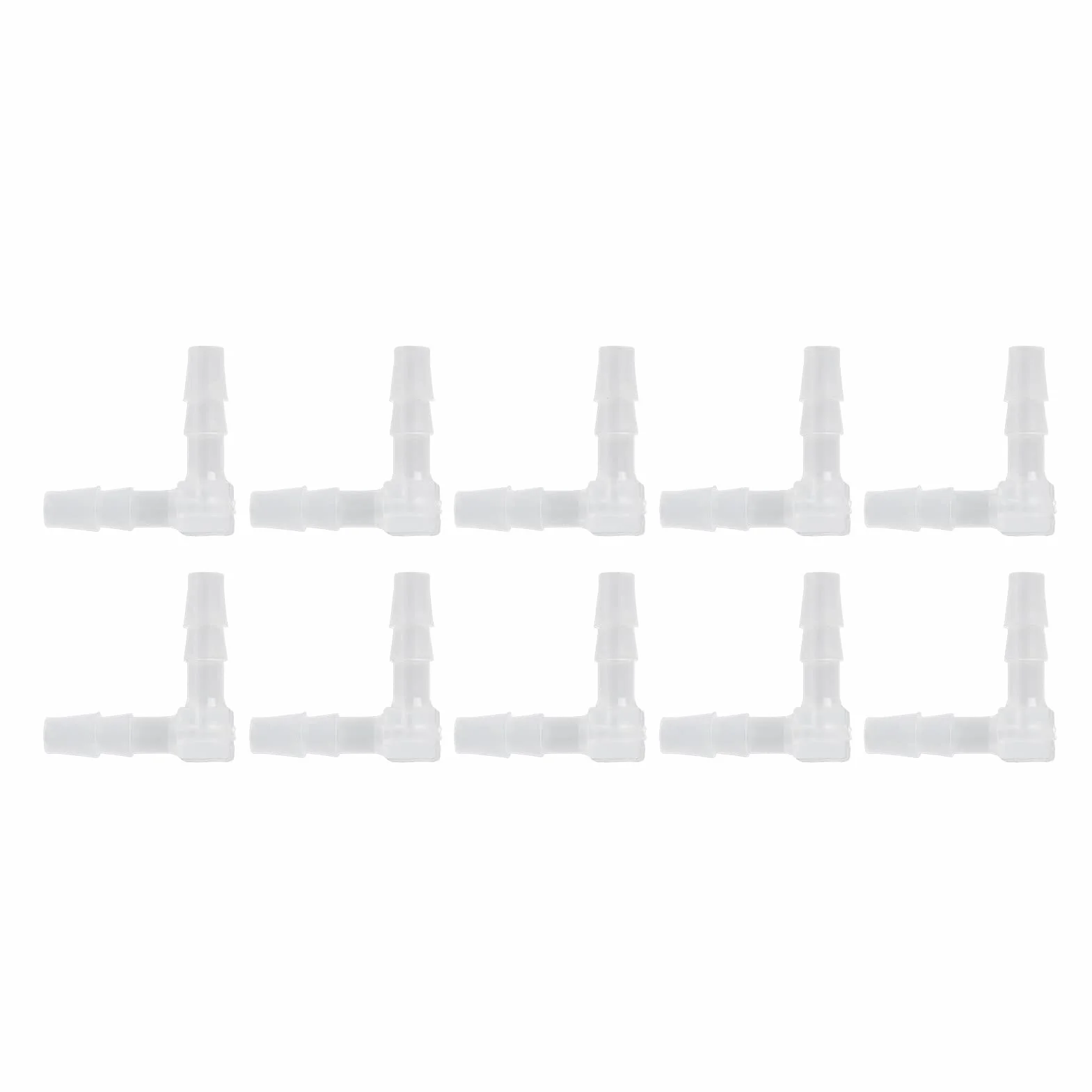 Raccord Tuyau Barb 90 Degrés Plastique 4mm pour Aquarium Air Eau Carburant