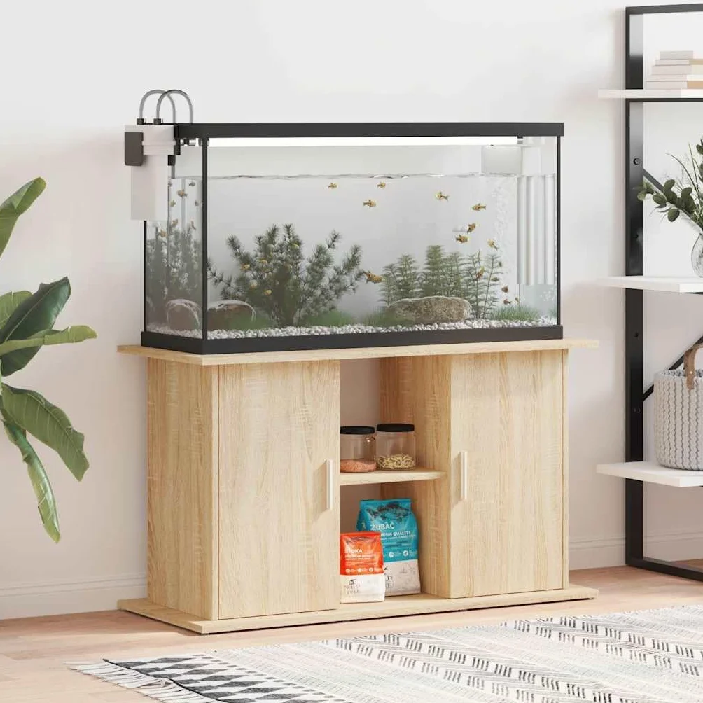 vidaXL Support d'aquarium Chêne Sonoma 101x41x58 cm Bois d'ingénierie