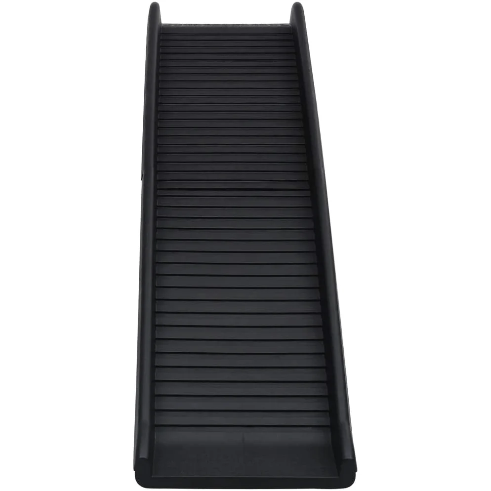 Rampe de Voiture Pliable pour Chiens Noir en polypropylène 155,5x40x15,5 cm légère Portable antidérapante pour Animaux âgés blessés arthrose Aide accès Voiture SUV Camping-Car