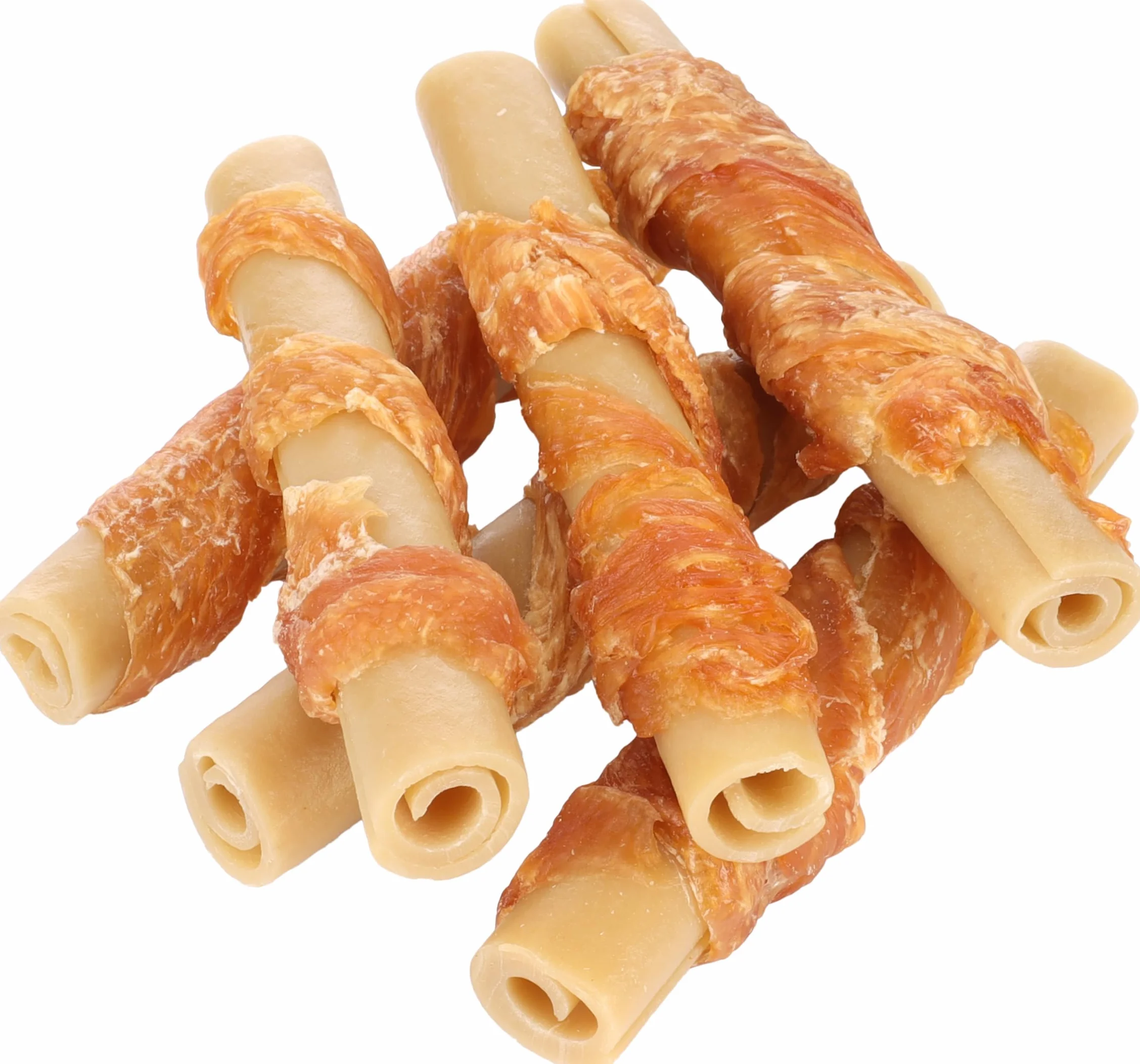 Flamingo Friandise Chien Bâtonnet sans Peau Bovine au Poulet 10cm 120g