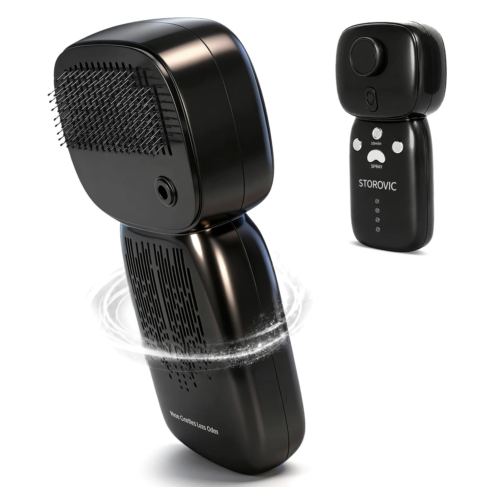 Brosse de toilettage pour animaux de compagnie pour chiens et chats, peigne de démêlage à brume fine, rechargeable et rétractable à pointe ronde pour poils longs et courts, outil d'entretien