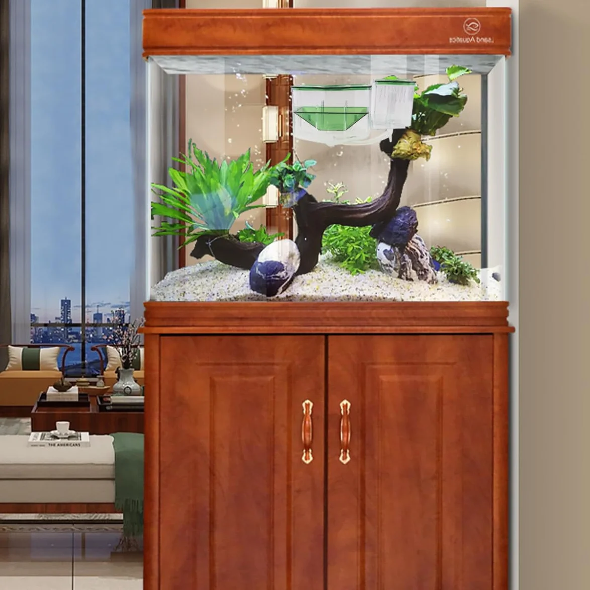 SHINEOFI Boîte D'élevage pour Aquarium en Acrylique Vert, Protection des Œufs de Poisson Alevins, Couveuse Isolante pour Maison et Aquarium