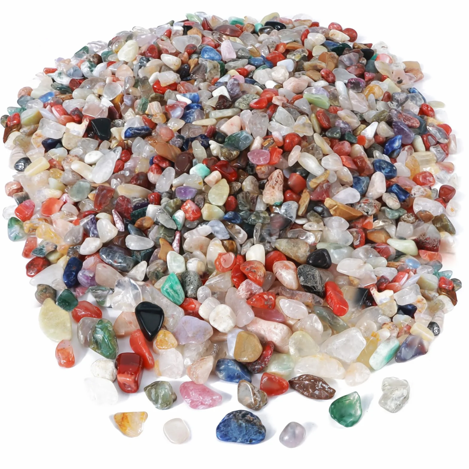 1 kg Couleur Mélangée Pierres Précieuses Colorées, Set de Pierres Précieuses de Couleur pour L'Aquarium, DIY,Potted Plants Dekoration