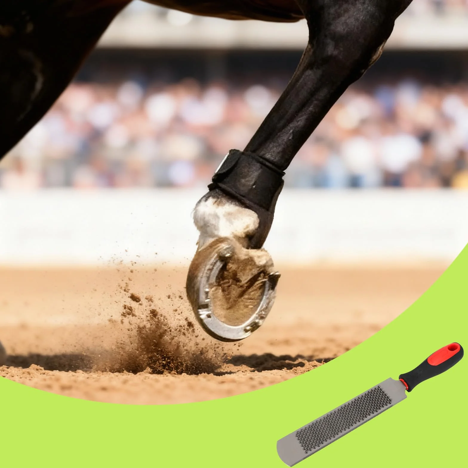 Râpe Sabot pour Chevaux, 33,5cm Acier Râpe Pied Cheval Dents Double Face Rugueuses ou Fines Outil de Maréchal-Ferrant pour Chevaux Ânes Vaches Chèvres Sabots Parage Lissage et Toilettage