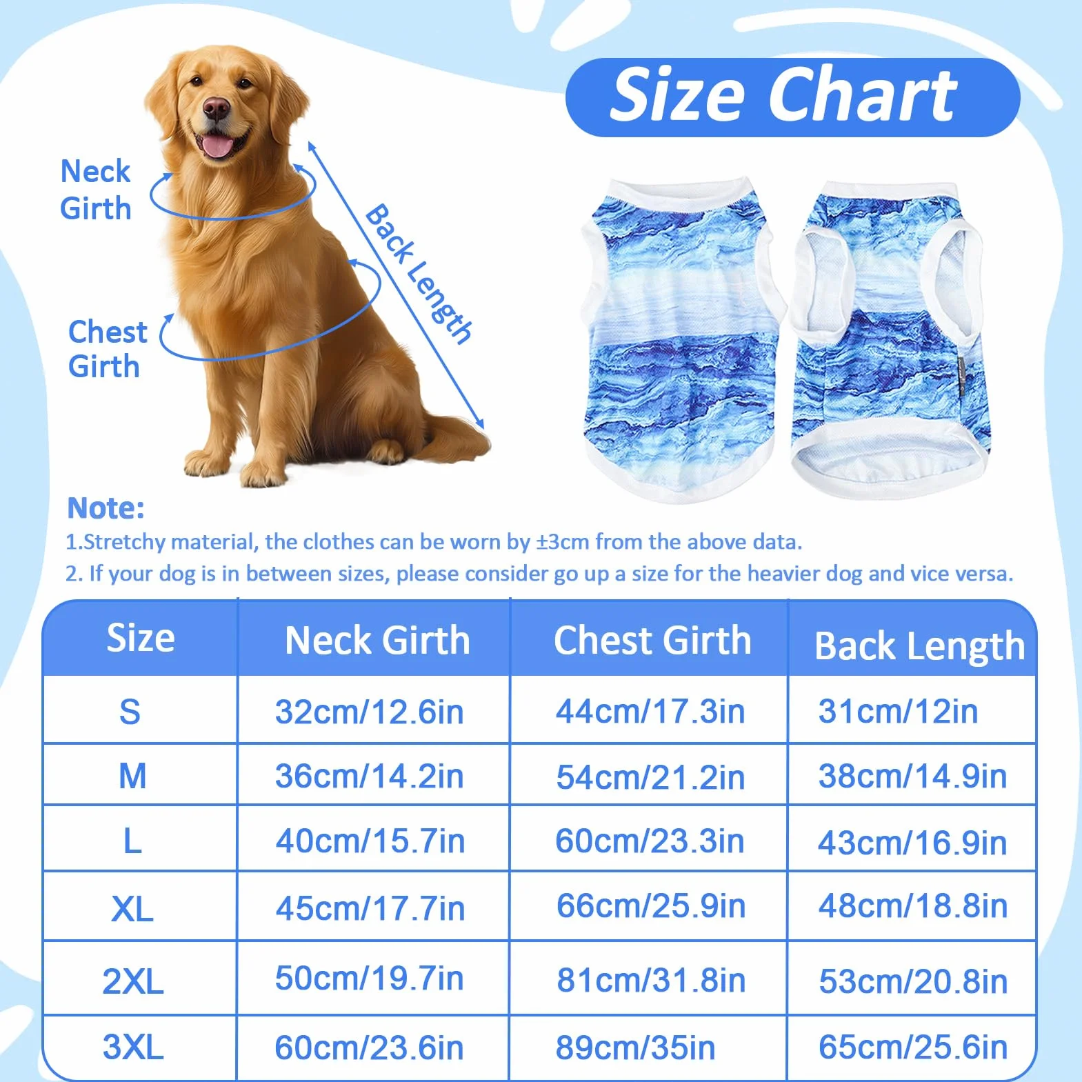 Gilet Rafraîchissant Chien, Veste de Refroidissement Respirante Légère pour Petits et Moyens Chiens