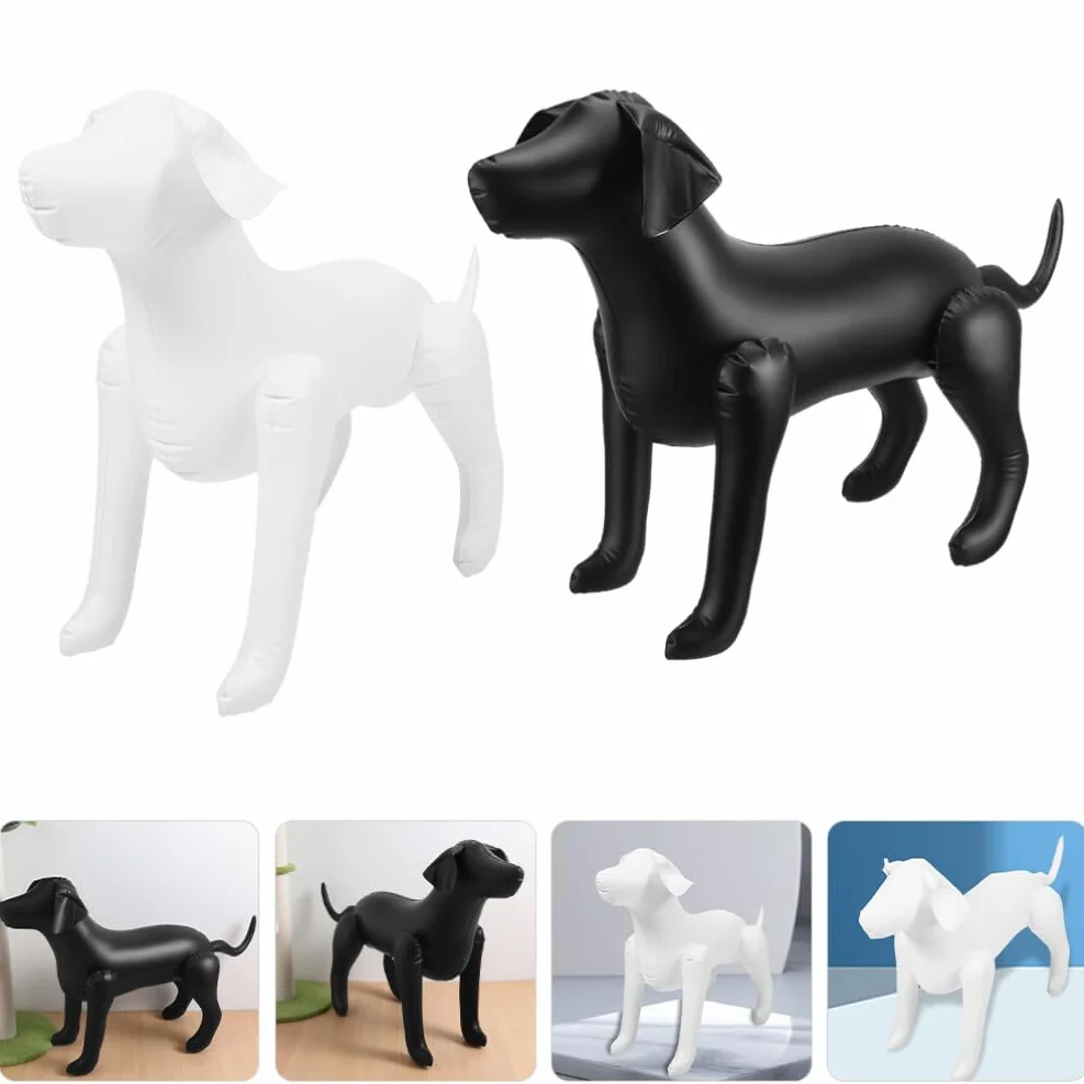 Happyyami Lot De 2 Mannequins Gonflables pour Chiens Debout 31.50x22.05x11.42 Pouces Présentoir Vêtements Animalerie