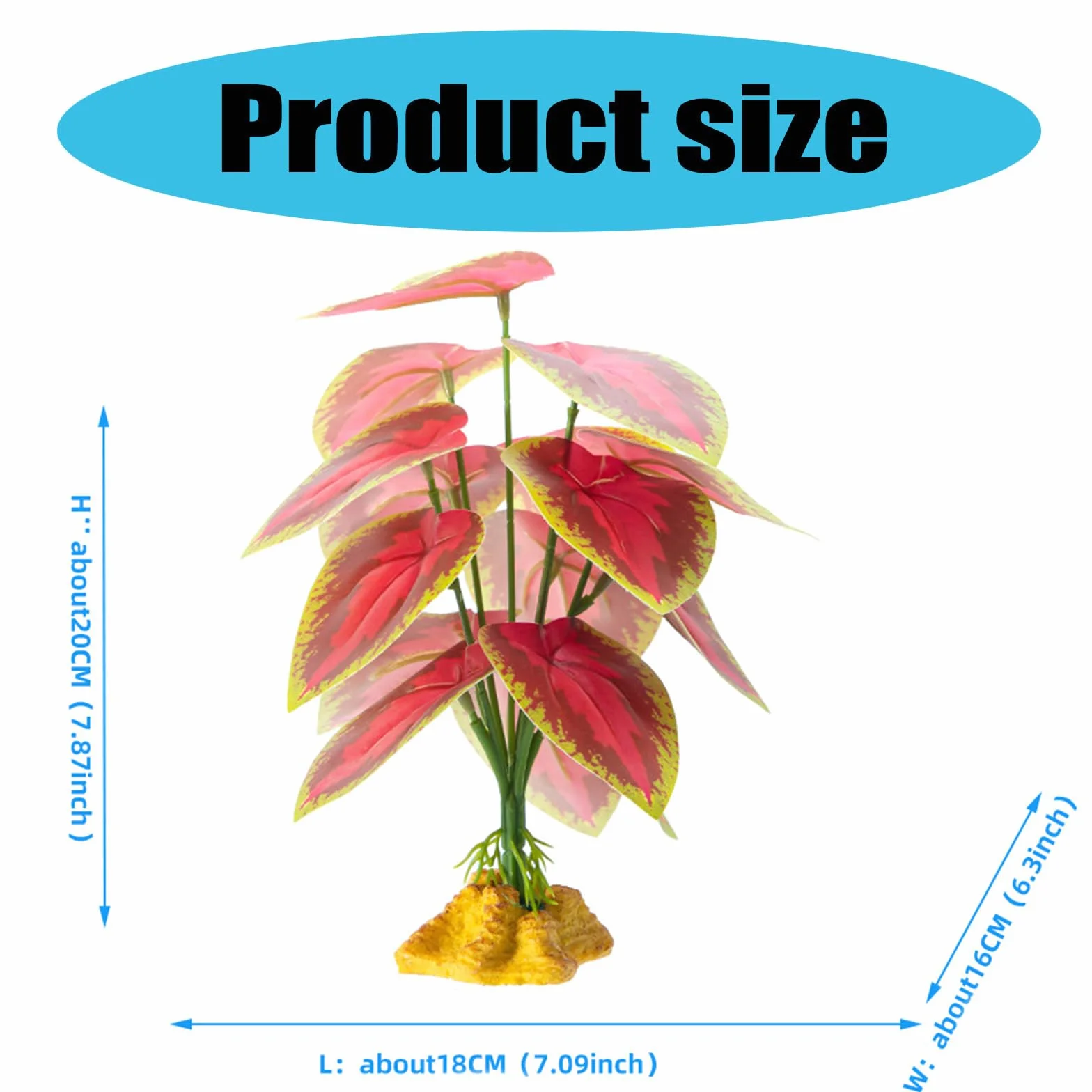 Plante pour reptiles - Plante flexible - Terrarium - Jungle Habita - Pour lézards et serpents - Décoration fausse plante