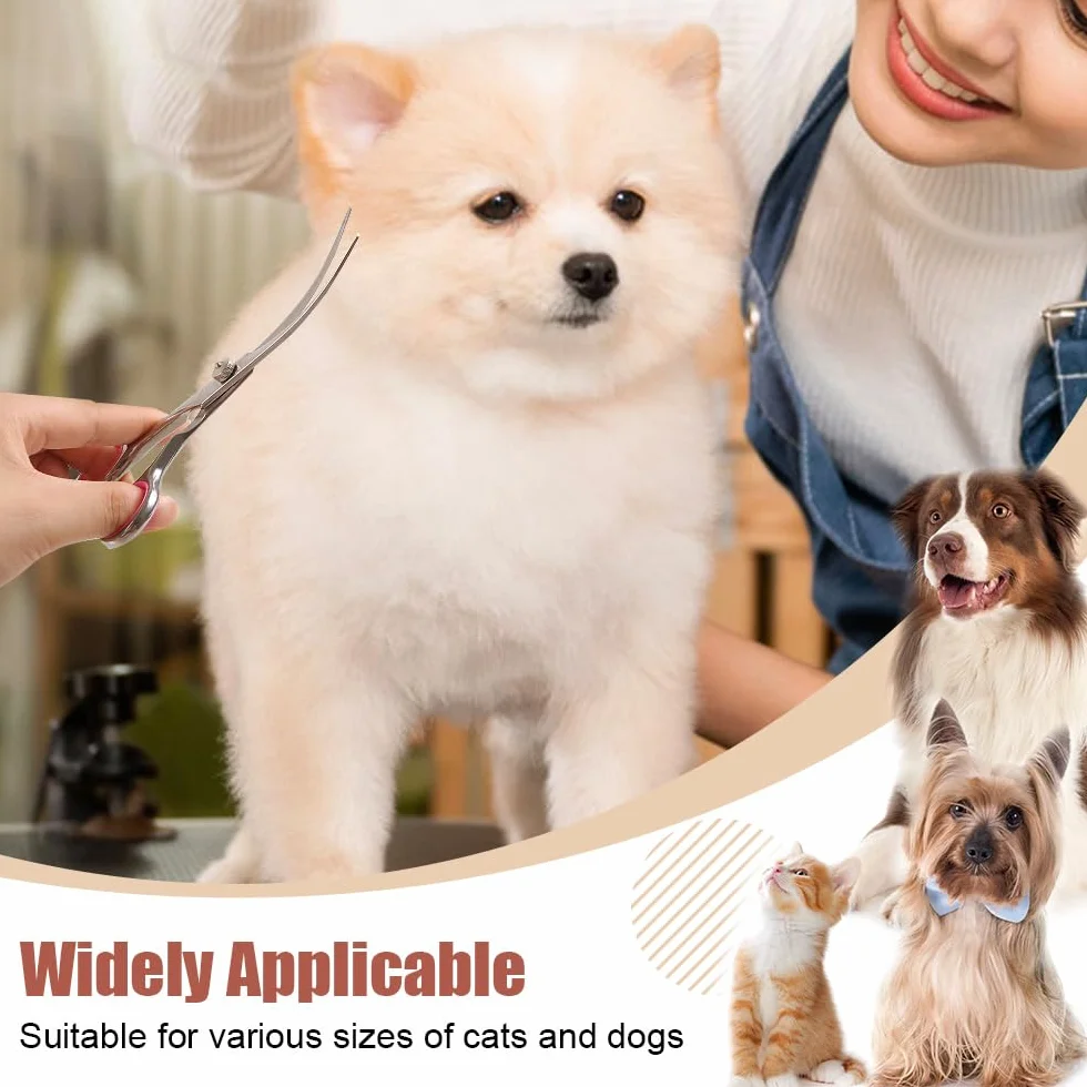 Ciseaux Coiffure de Chien, Ciseaux de Toilettage en Acier Inoxydable Lame Gromming Courbé pour Chiens Animaux de Compagnie