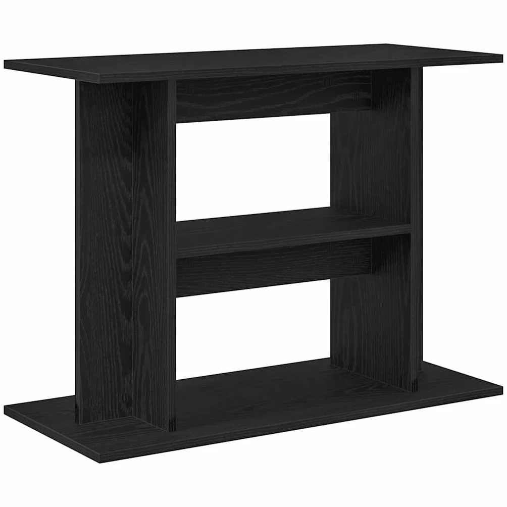 Support pour Aquarium chêne Noir 80x35x60cm Bois d'ingénierie Armoire pour Aquarium
