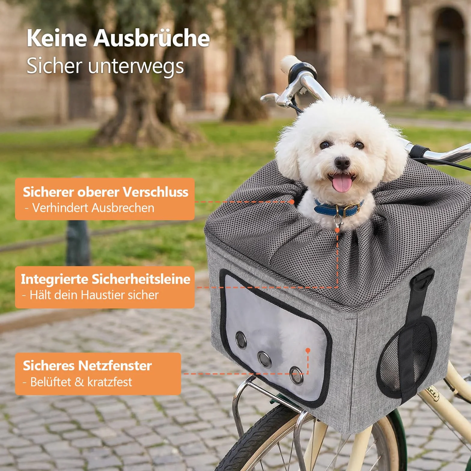 Ownpets Panier de vélo pour chien Sac de transport pour animal de compagnie L
