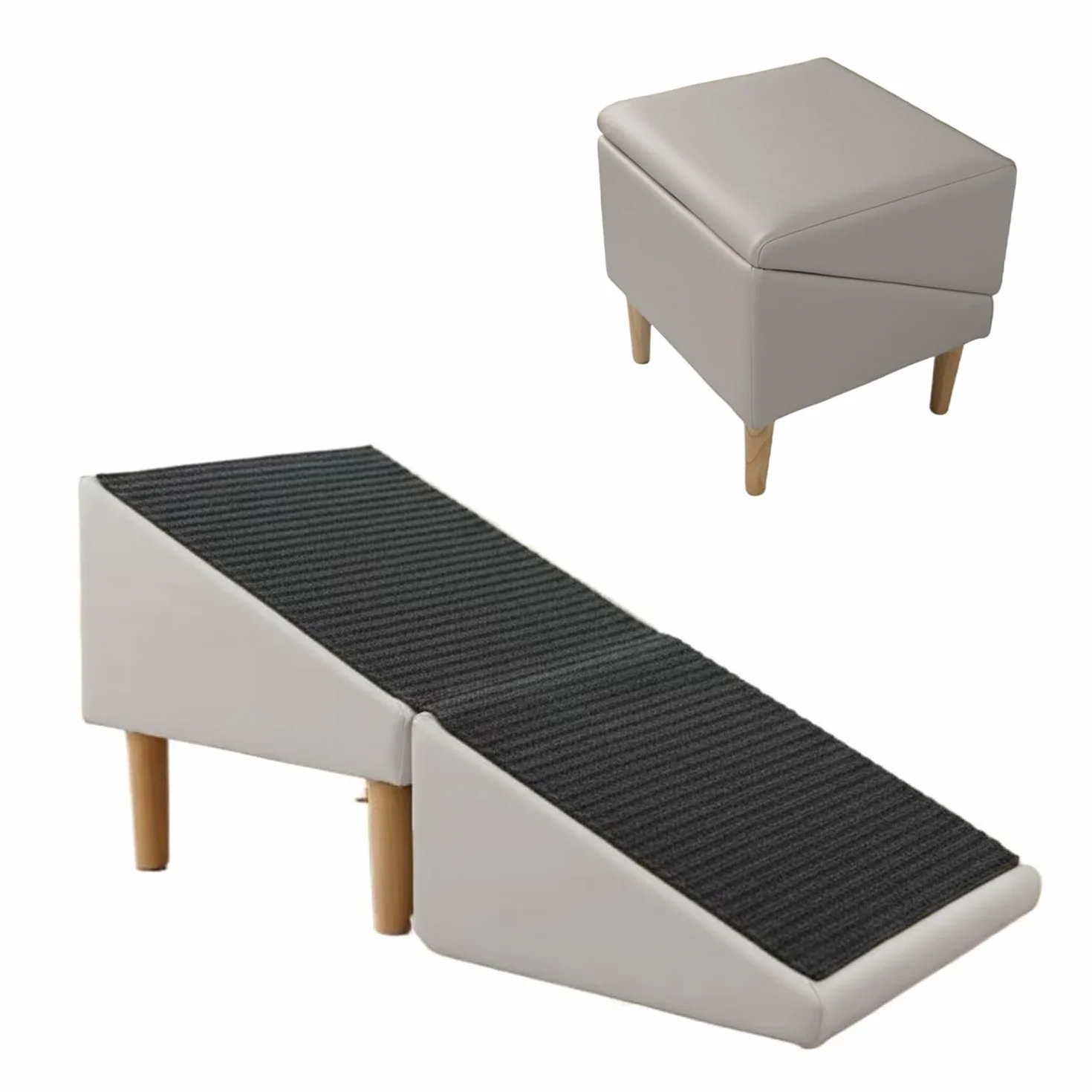 Rampe pour Chien 2 en 1 Antidérapant Pliable pour Lit, Escalier Multifonctionnel Légère pour Intérieur