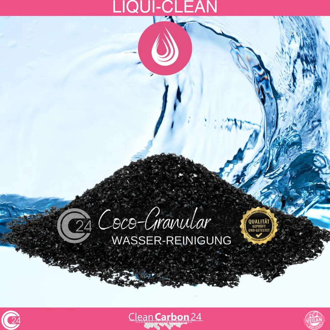 Charbon Actif granulés de coquilles de Noix de Coco 2,5 litres pour Traitement de l'eau 0,6-2,36 mm 8 x 30 Mesh