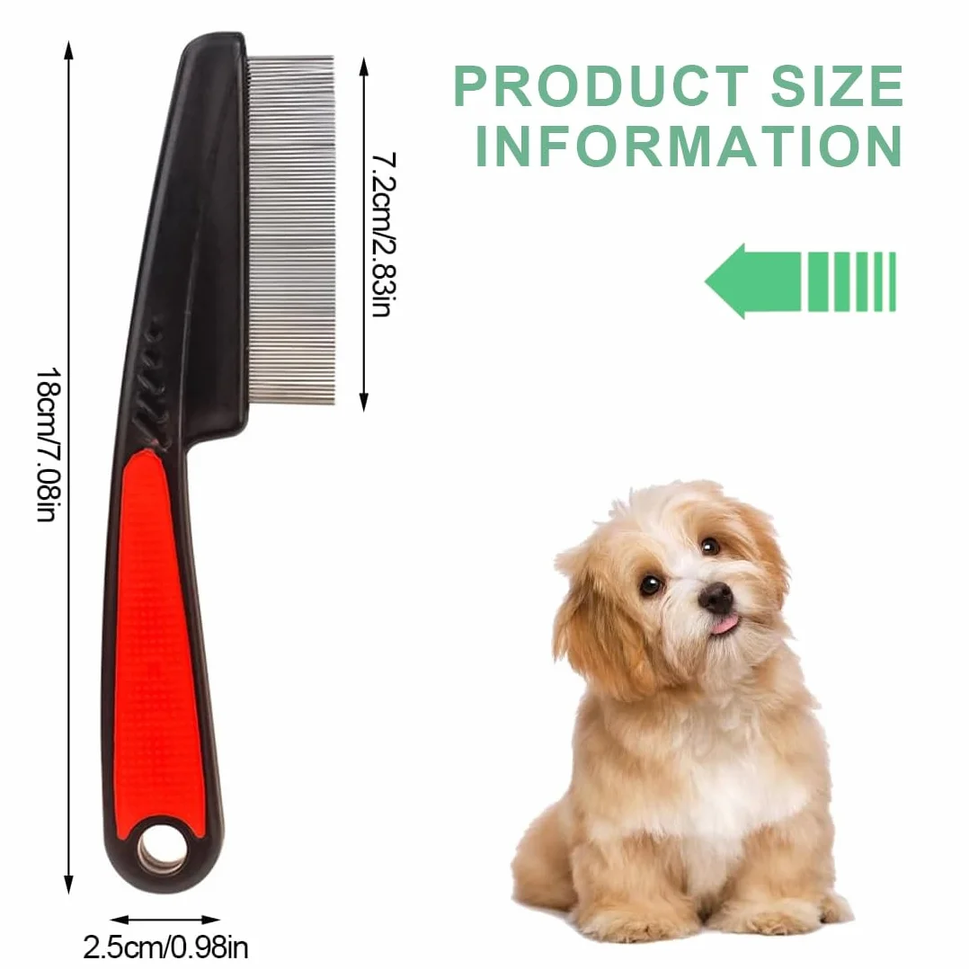 Peigne antipuces pour chats et chiens, élimine puces, tiques et saleté