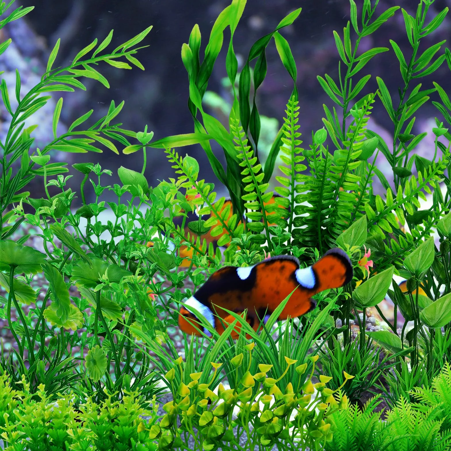 QUOZUO Plantes Artificielle Aquarium Décor 25 Pièces Vert Terrarium Décoration