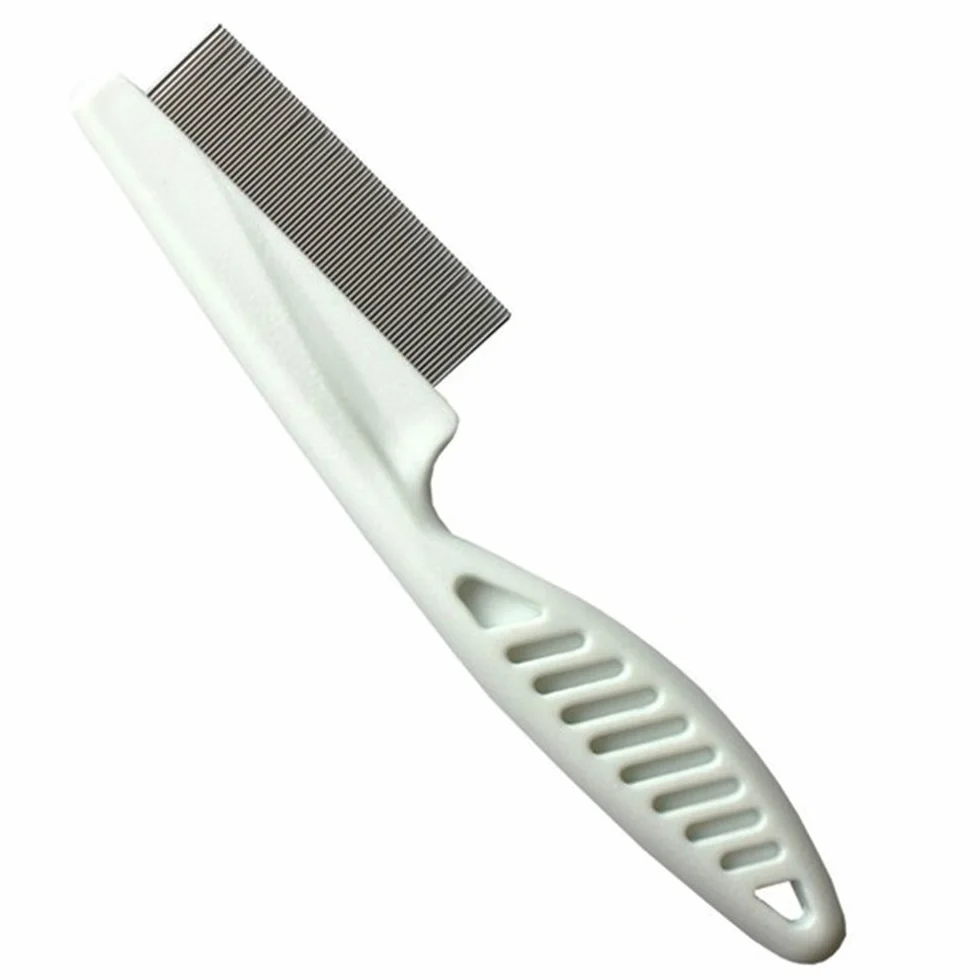 Brosse de toilettage anti-puces acier inoxydable Peigne Profi 18 x 4 cm pour chat et chien
