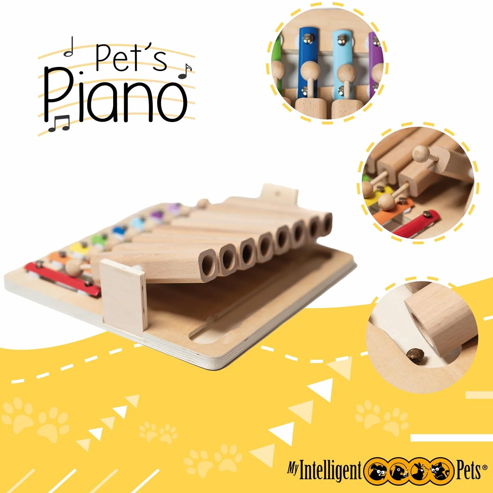 Jouet Chien Occupation – Jouet Interactif pour Chat et Chien - Jeu Intelligence pour Chiens, Jouet Chat Interactif pour Stimulation Mentale et Antiennui - Piano