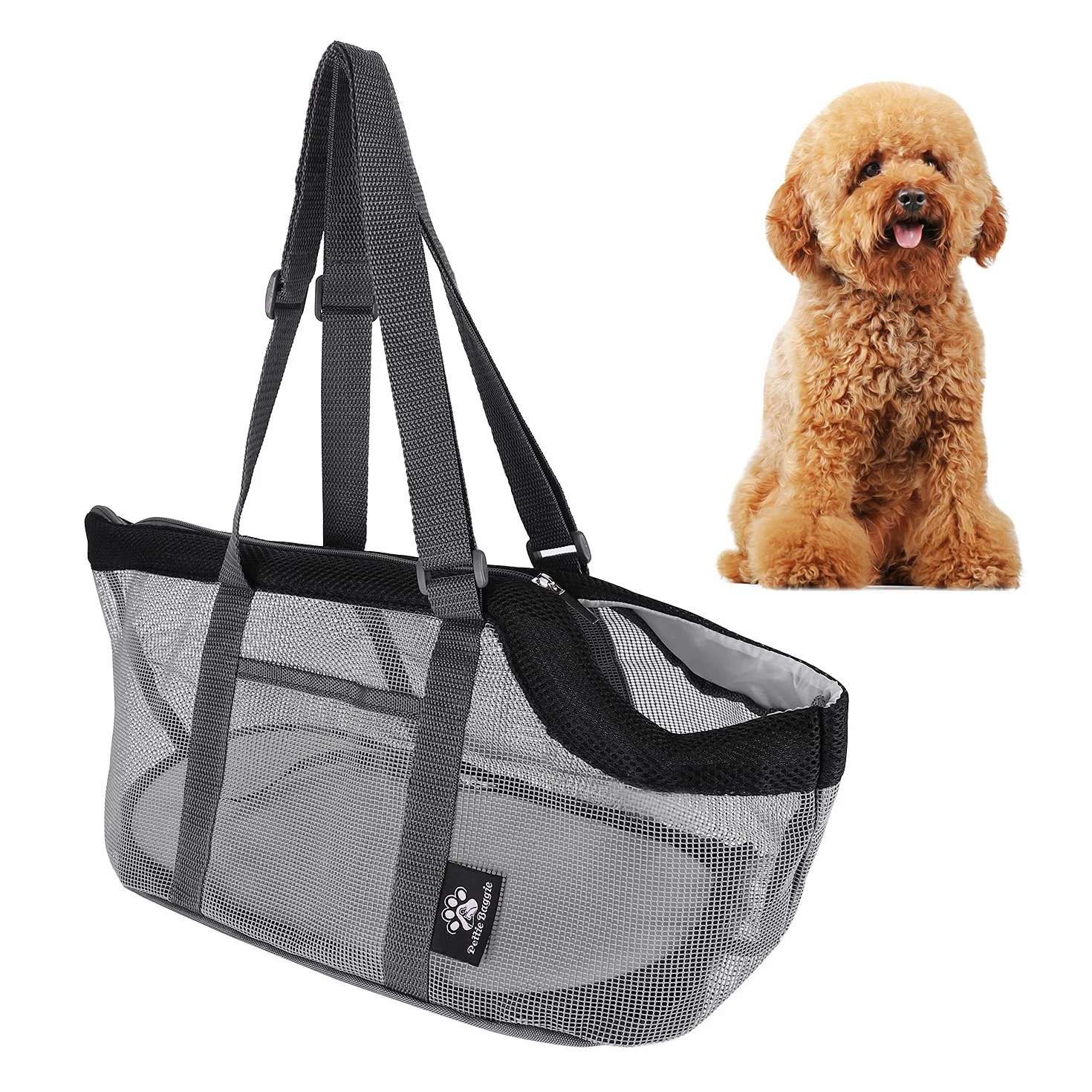 Sac de Transport en Maille Respirante pour Animaux de Compagnie Pliable Portable Grande Capacité Chats Chiens
