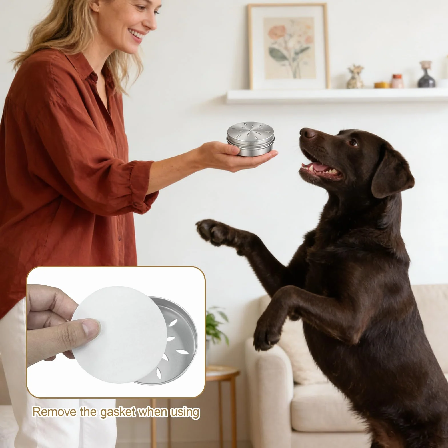 Conteneur pour Parfum pour Chiens, 60 ML Boîtes en Aluminium pour Parfum pour Chiens avec Aération, Accessoires pour Le Dressage des Chiens Renifleurs, Travail Olfactif, 8 Pièces
