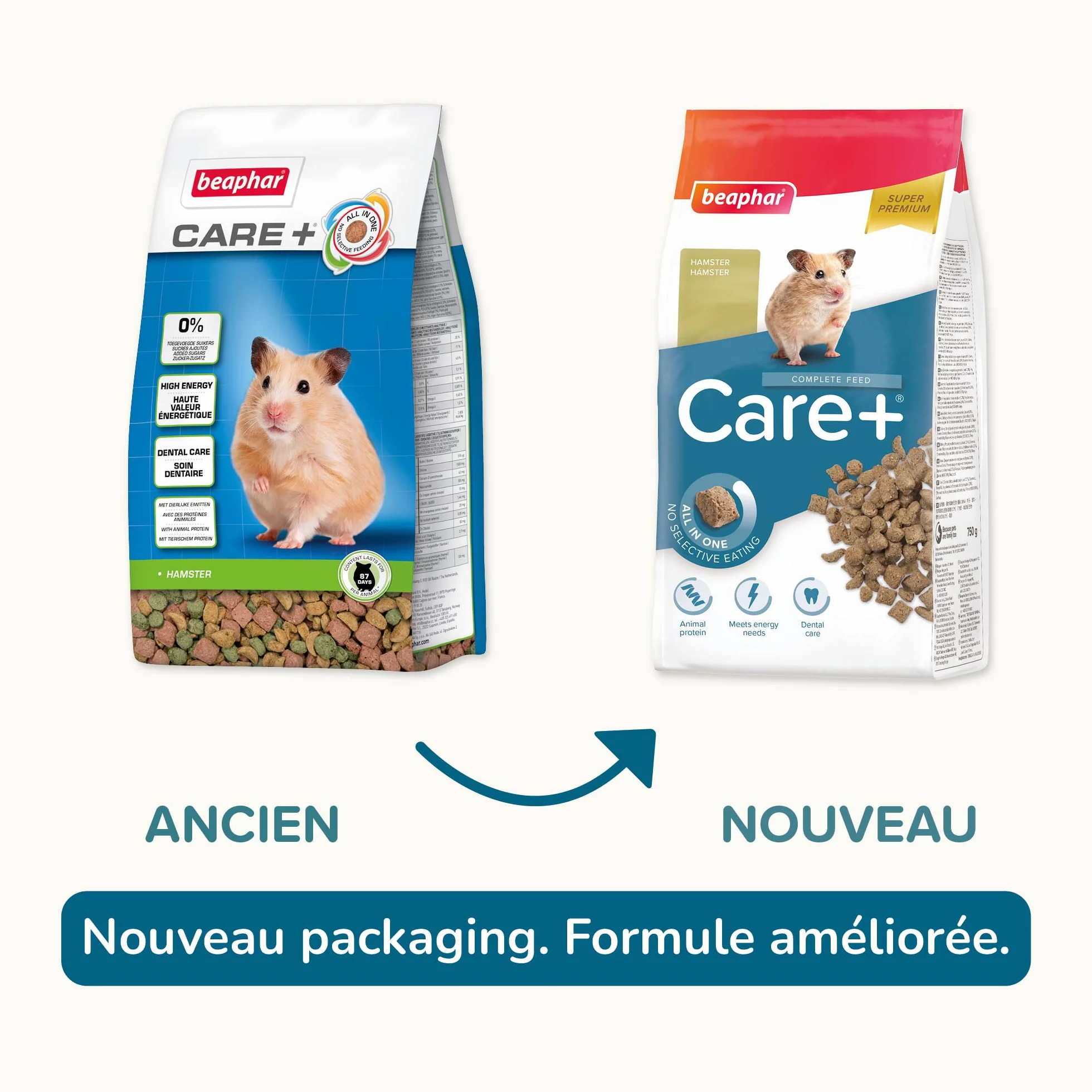 BEAPHAR Care+ Alimentation Super Premium extrudée pour Hamster 700g