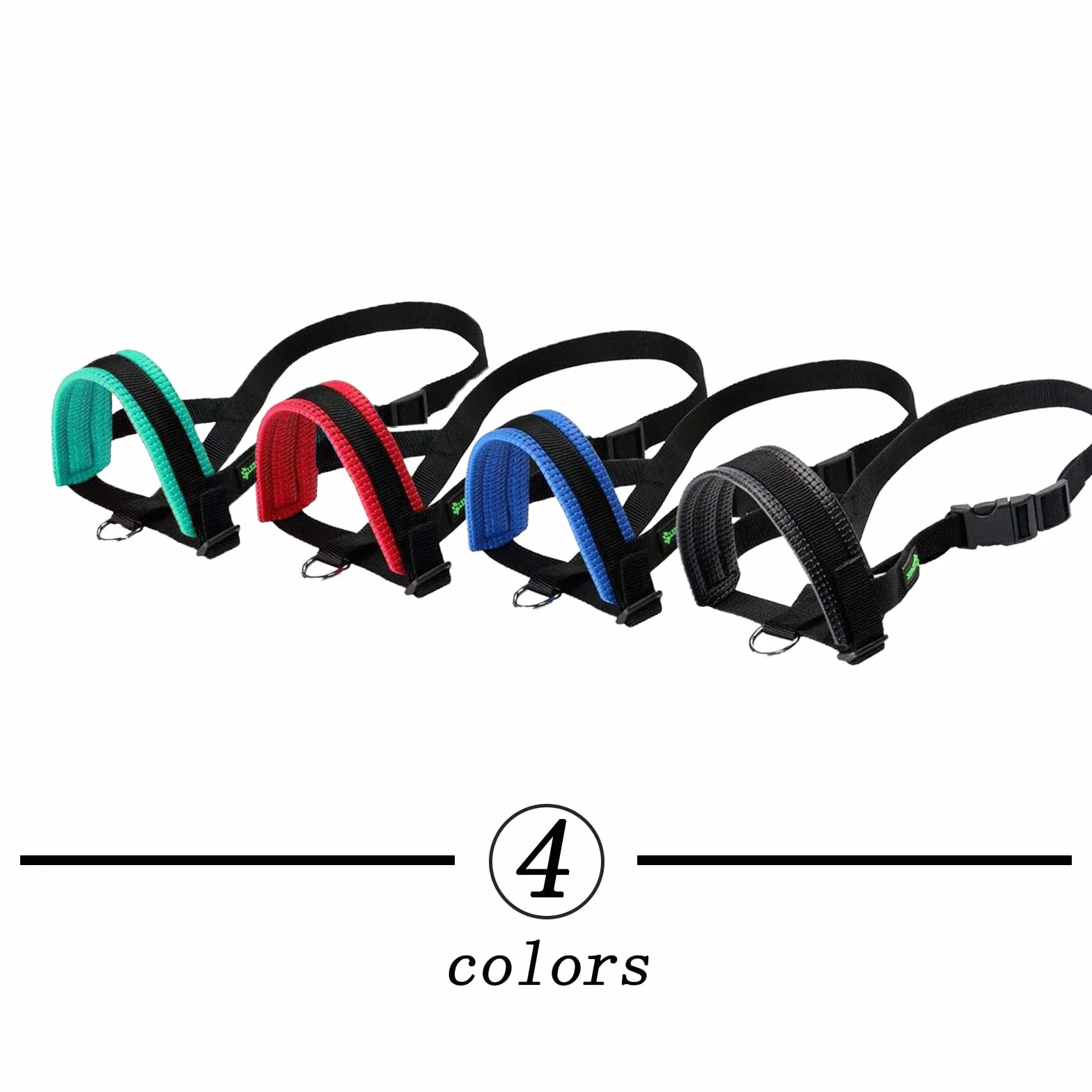 ILEPARK Muselière en Nylon Réglable pour Chiens Anti Aboiement Anti-Morsure XL Noir