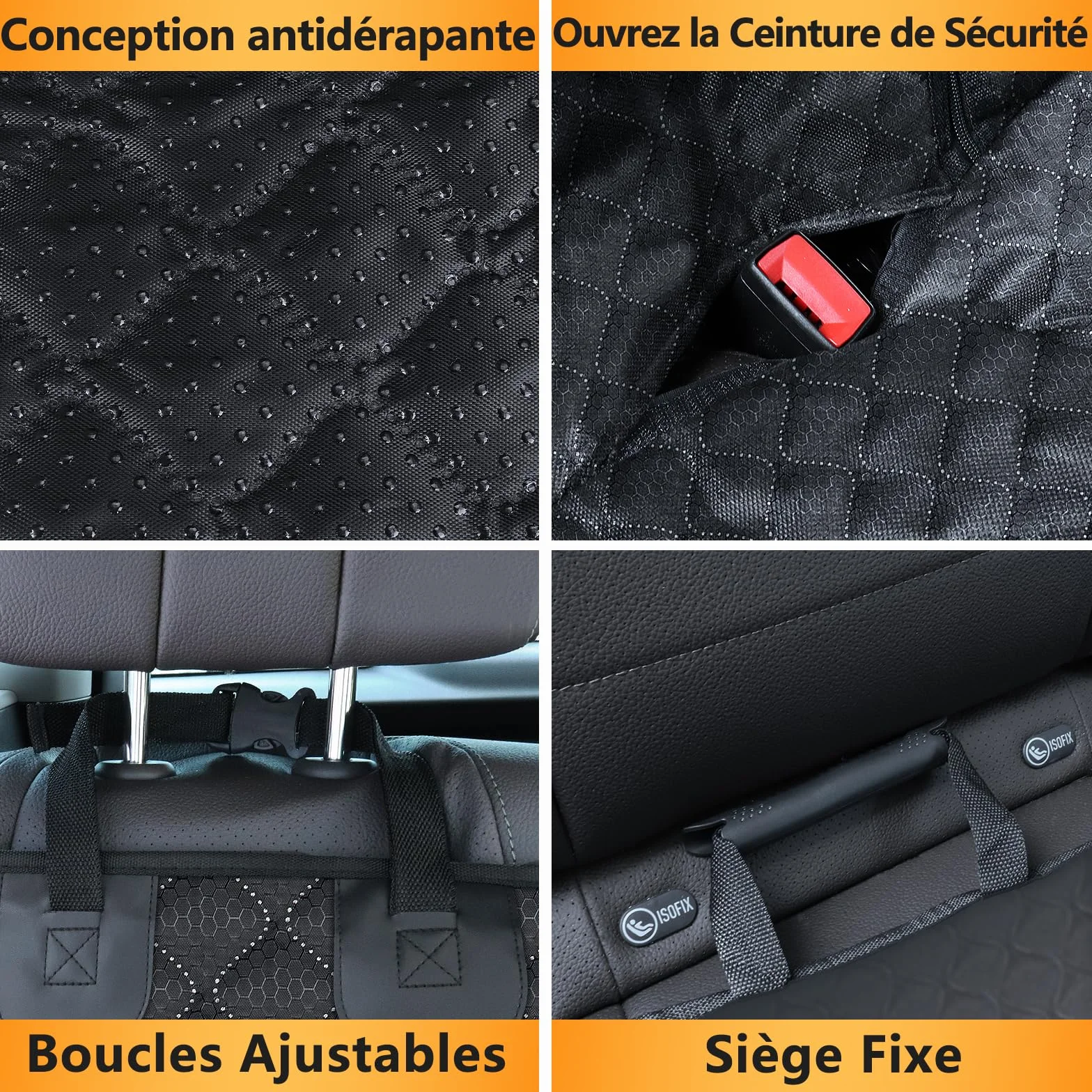 Alfheim Protection Voiture Chien Résistant aux égratignures Imperméable Siège Arrière épaissé Double Couche Anti-dérapage pour Voitures Camions SUV