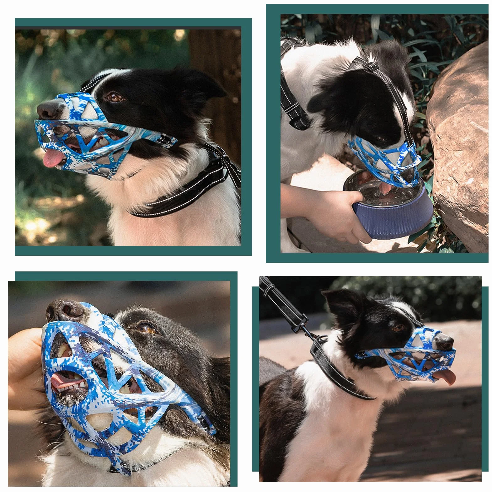 PETCUTE Muselière pour Chien,Réglable Museau de Chien avec Bande Réfléchissante,Mieux prévenir Les morsures, mâcher et aboyer Museau,Muselière pour Petits Chiens,pour Moyens Et Grands Chiens