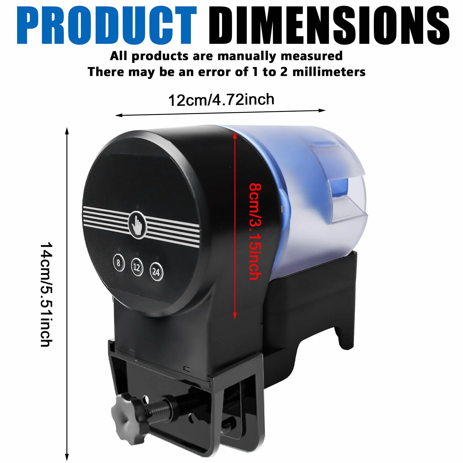 GOMETY Distributeur automatique de nourriture pour poissons, rechargeable USB, résistant à l'humidité