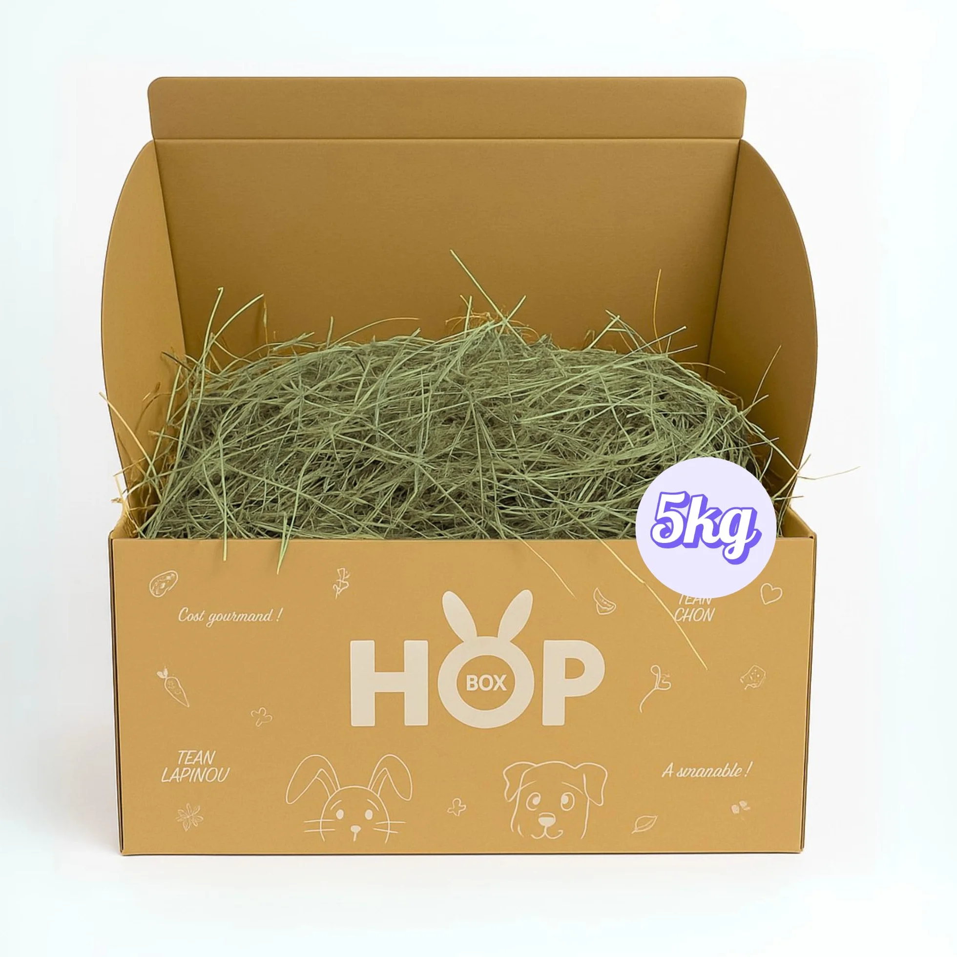 Foin de Prairie Premium pour Lapin & Cochon d’Inde 100% Naturel Longs Brins 5 Kg