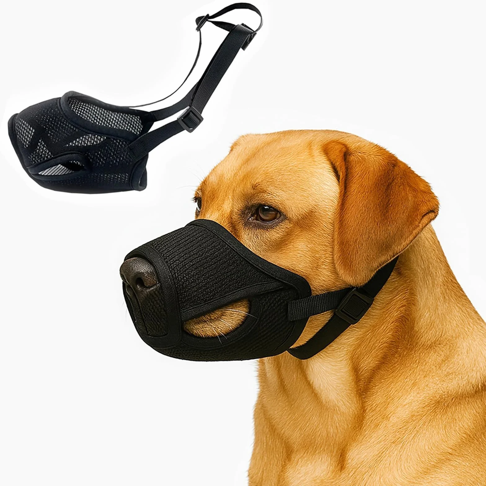 Filet respiratoire pour Chien Colenumone - Anti-Morsure, Anti-Perte de Poils, Anti-charognard, Facile à Nettoyer/enlever, Facile à Couper, Ne Pas frotter (M)