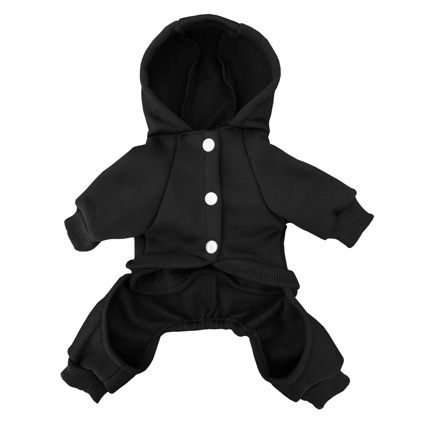 Sweat à Capuche pour Chien en Polaire Hiver Coton Chaud 4 Jambes avec Poche