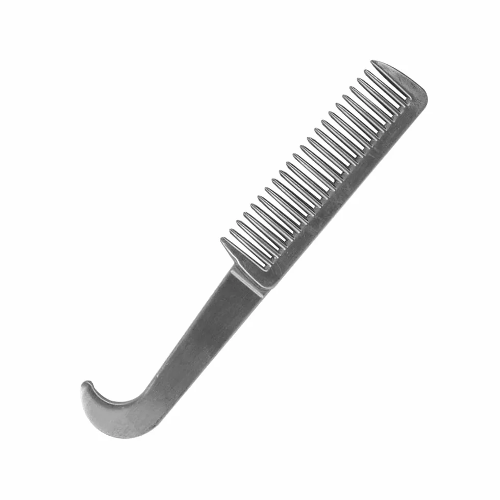 Namvo Peigne à crinière et à Queue de Cheval en Alliage d'aluminium, Outil de toilettage pour Chevaux, Peigne pour bétail pour éliminer Les nœuds de sous-Poil lâches