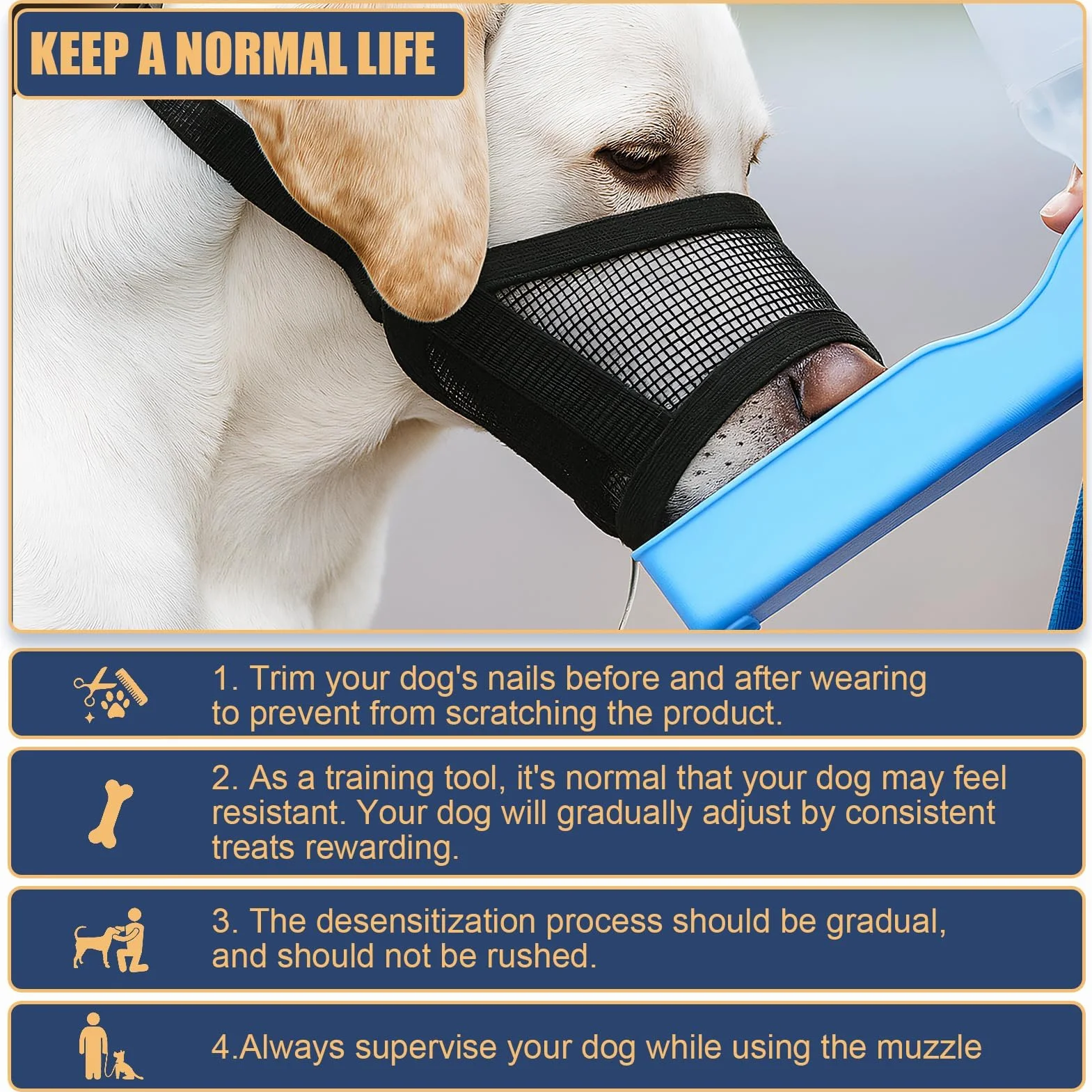 Muselière pour Chien Muselière Souple Réglable avec Sangles Velcro Museliere Anti Aboiement Morsure pour Petits et Moyens Chiens Jack Russell Terrier Corgi Shiba Inu (Noir,16-20cm)