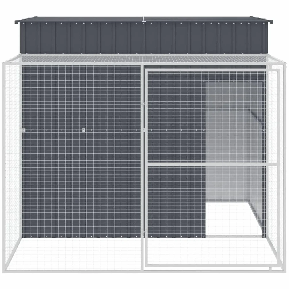 vidaXL Niche pour Chien avec Cour Anthracite 214x253x181 cm