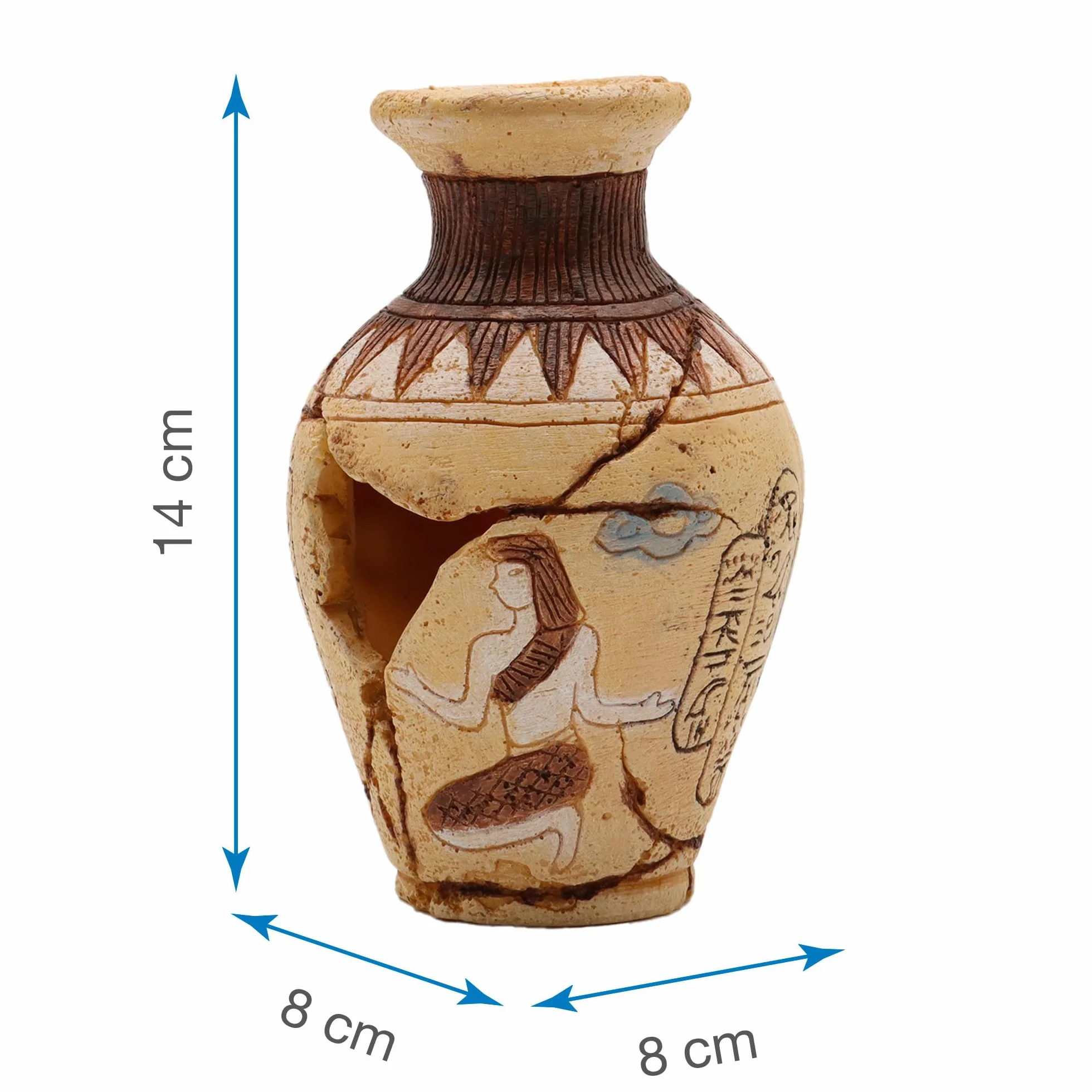 Amtra Wave Egypt Amphore avec Trou pour Aquariophilie
