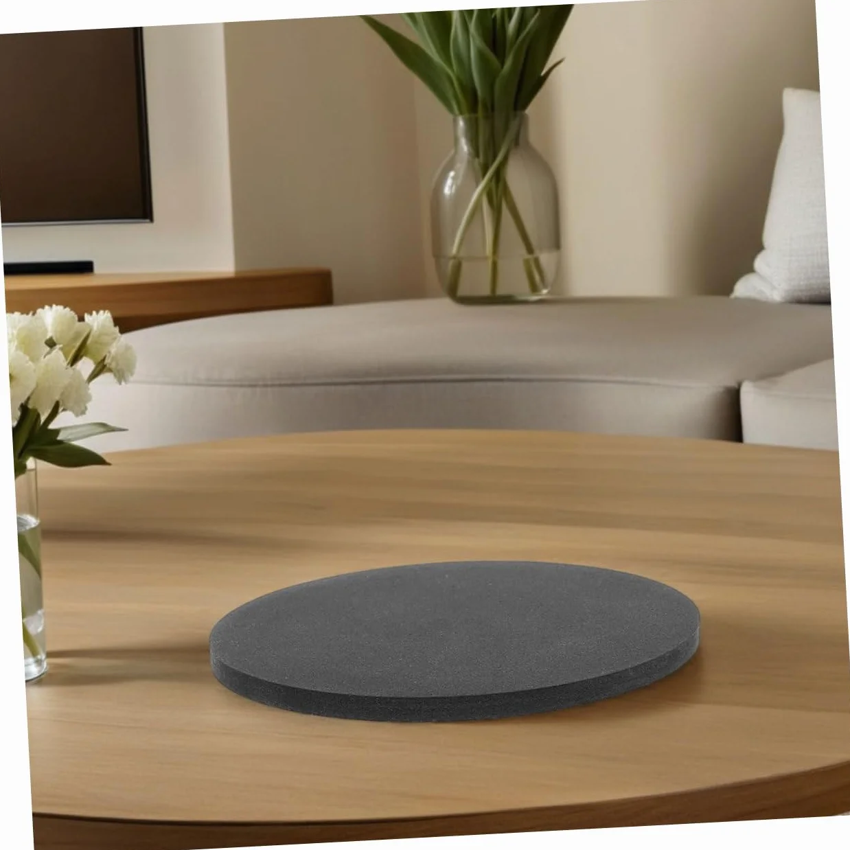 Coussin Antichoc pour Aquarium Rond Tapis Étanche Fond de Bocal Amortisseur Support Stable