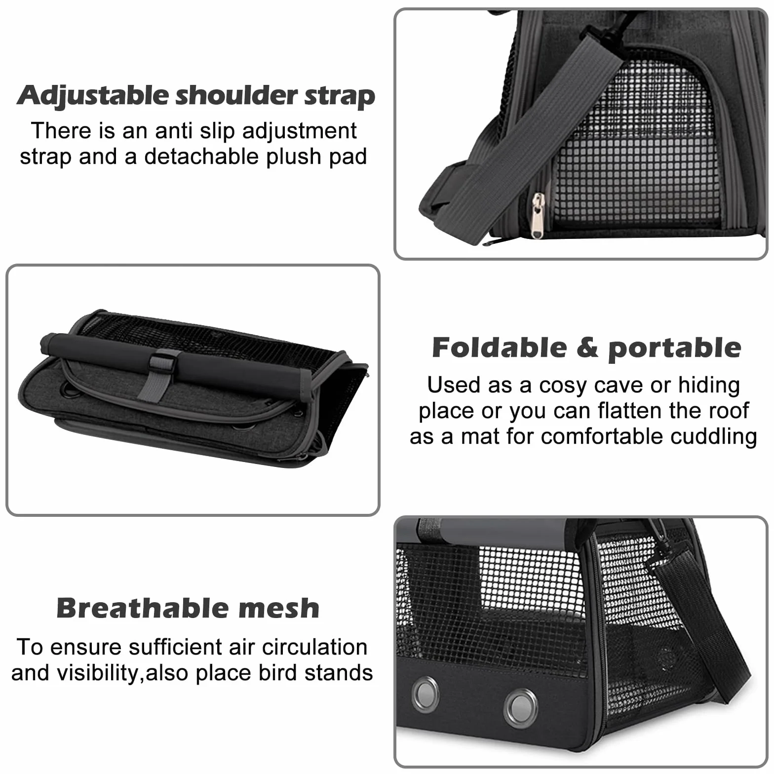 Sac de transport pour cochon d'Inde pliable et respirant