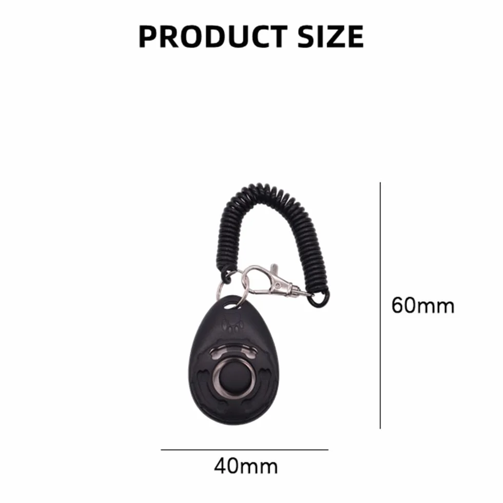 1 Pièce Clickers pour Chien, Clicker Chien Dressage,Clicker Training, Clicker de Chien avec Grand Bouton pour Pet Training Professional, pour Chiens, Chats, Oiseaux, Chevaux (Noir)