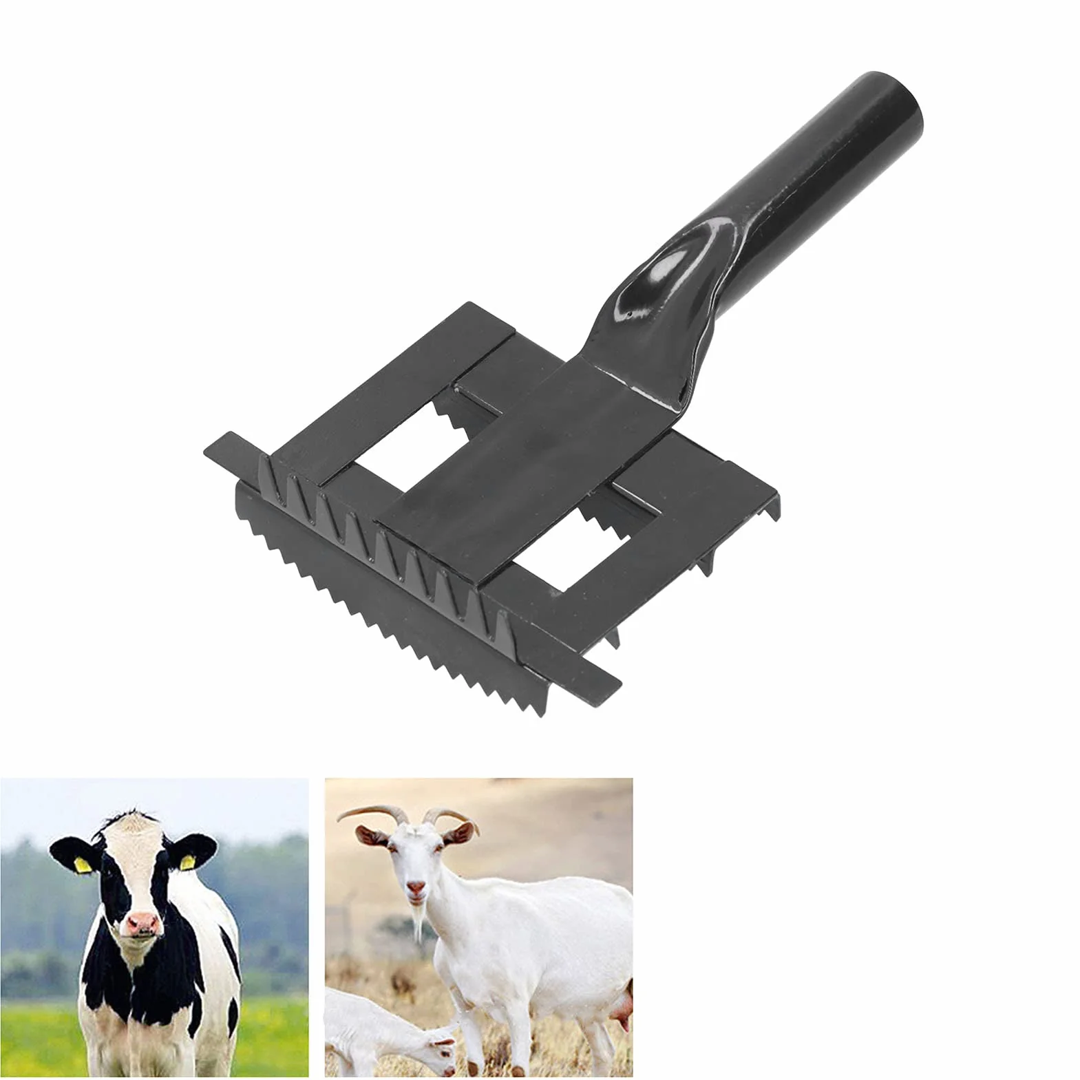 Peigne de Toilettage pour Bétail, Mouton, Cheval – Brosse Antiprurigineuse avec Dents en Fer, Poils Brillants et Lisses