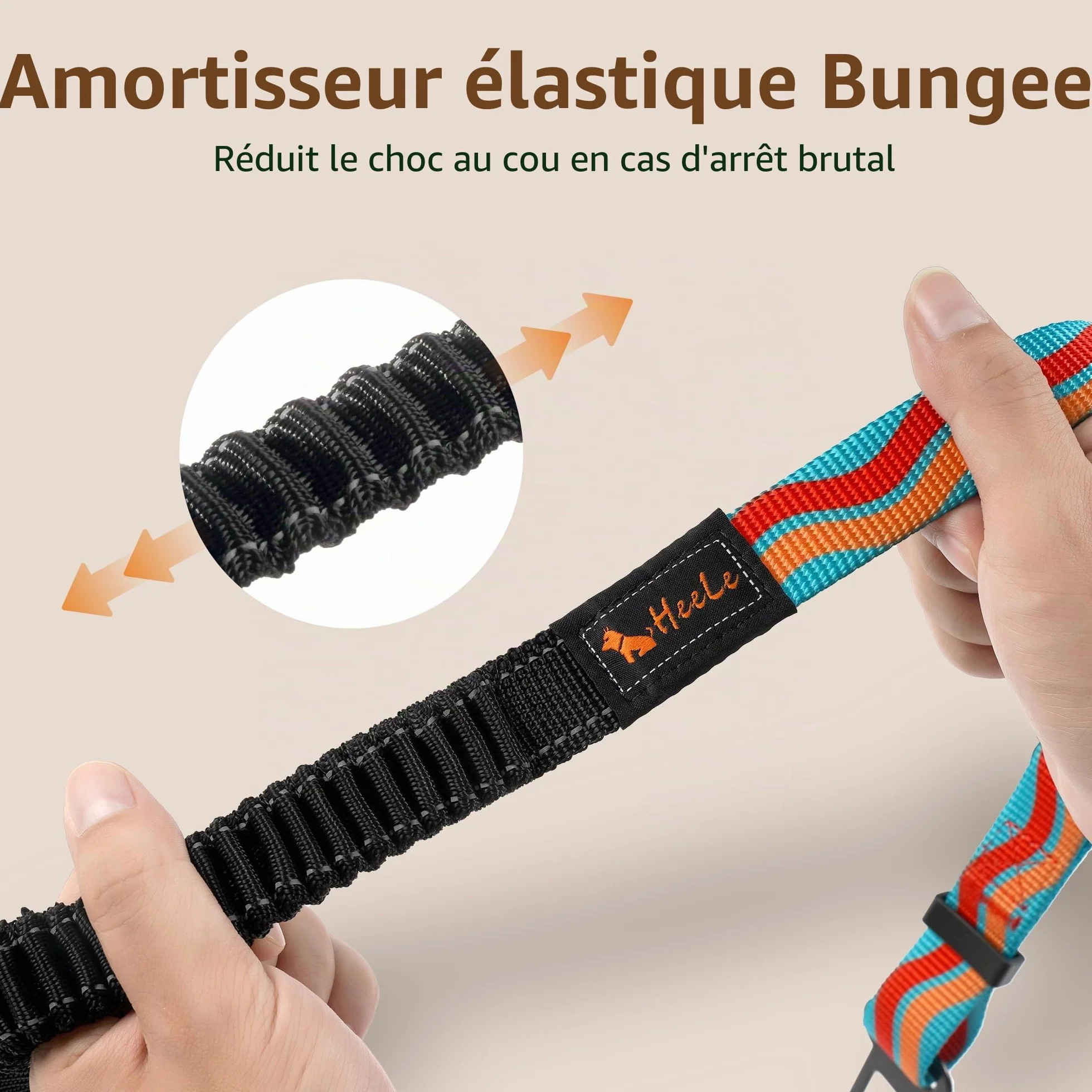 AYADA Ceinture Chien Voiture Sécurité Réglable Nylon Antichoc, Attache Chien Voyage Harnais Laisse Métal (Bleu Ciel)