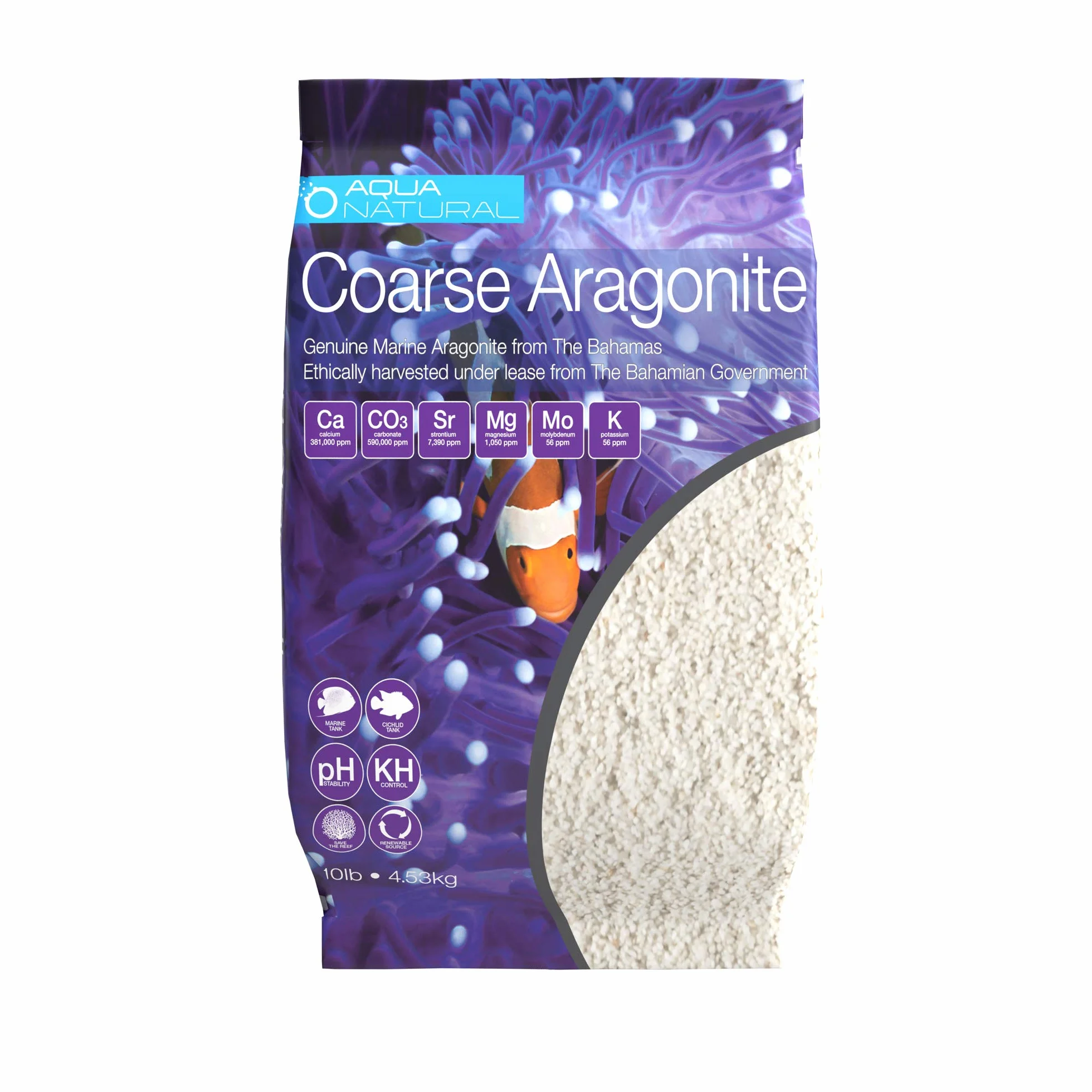 Aragonite grossière 4,5 kg Sable pour récif Aquariums Marins