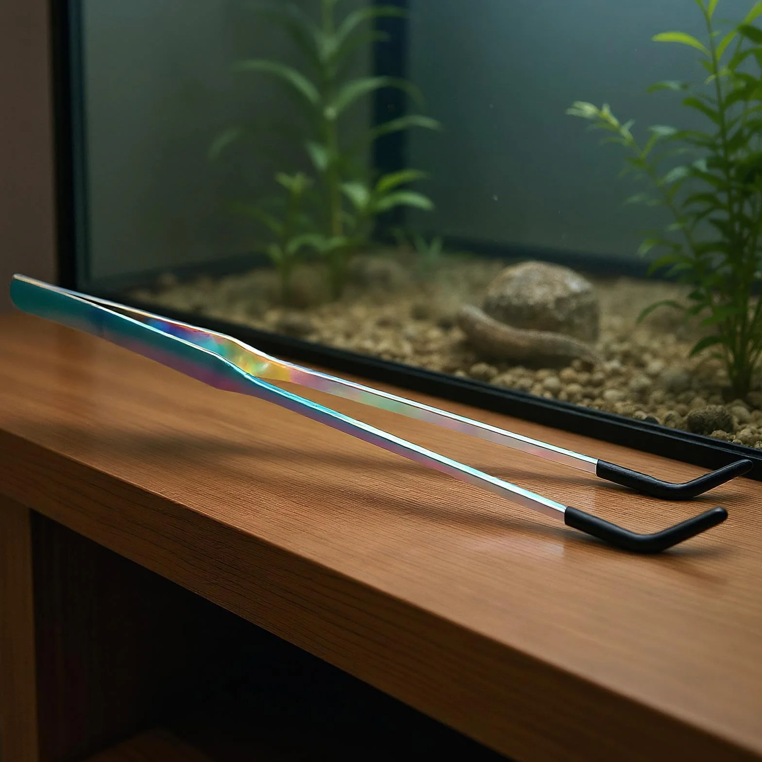 Pinces de Nourrissage Droites et Courbes Tête en Silicone Antidérapante pour Reptiles Aquatiques