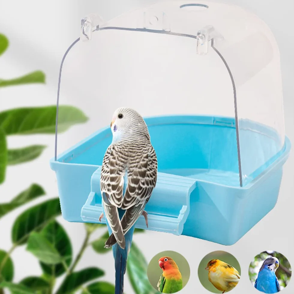Baignoire pour Oiseaux Cage avec Crochets Suspendue