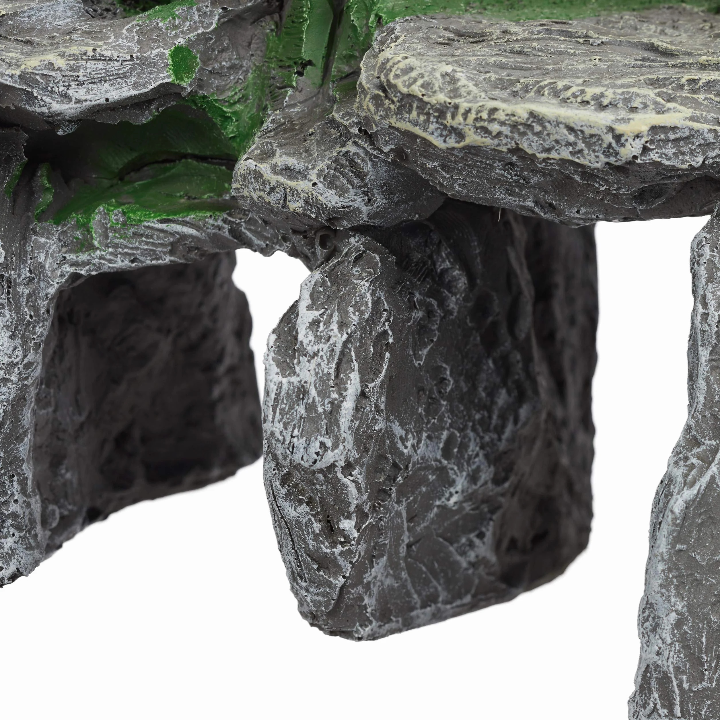 Relaxdays déco d'Aquarium Rocher Grotte 21 cm Gris-Vert