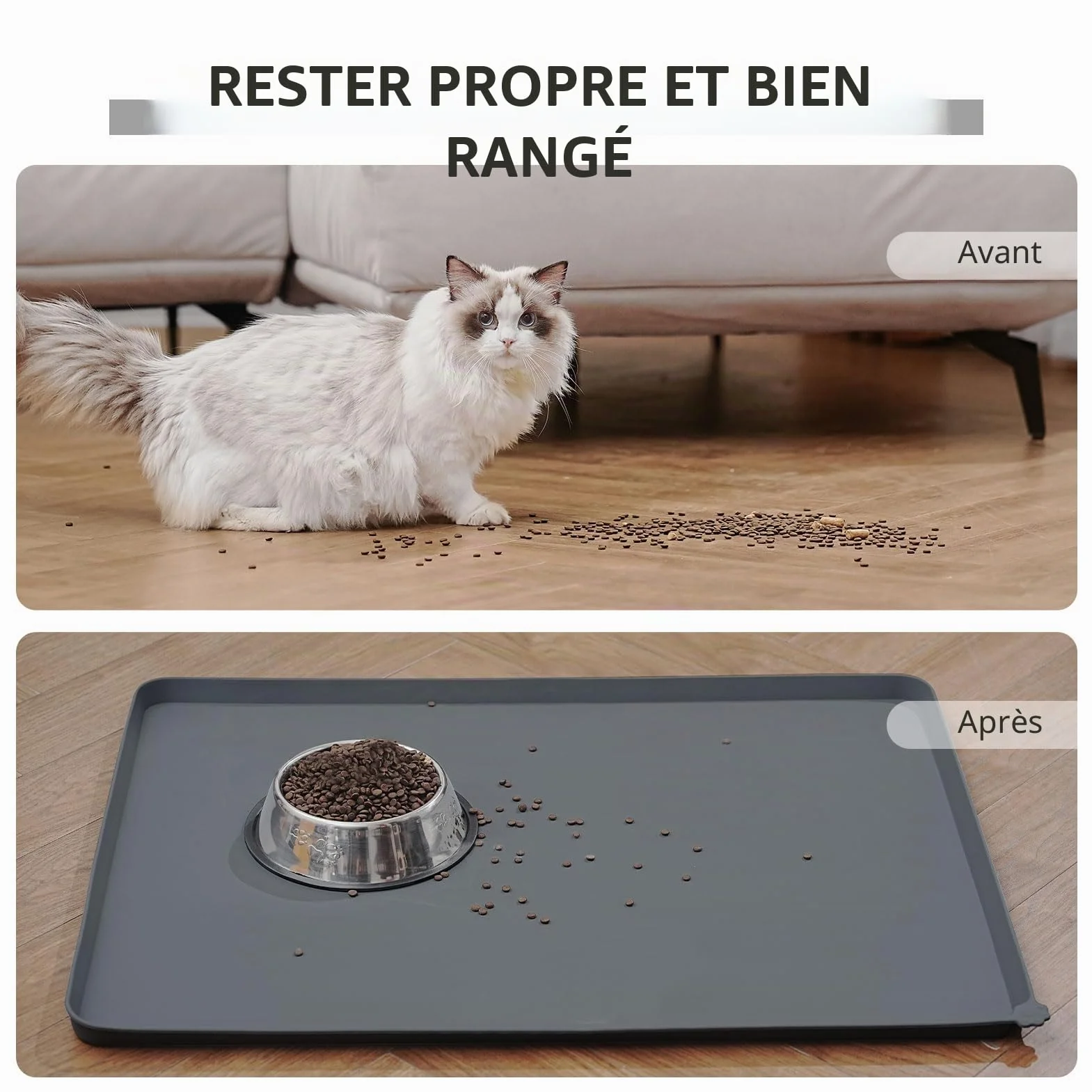 Tapis de Bol en Silicone antiadhésif Reopet pour Chats et Chiens - Imperméable