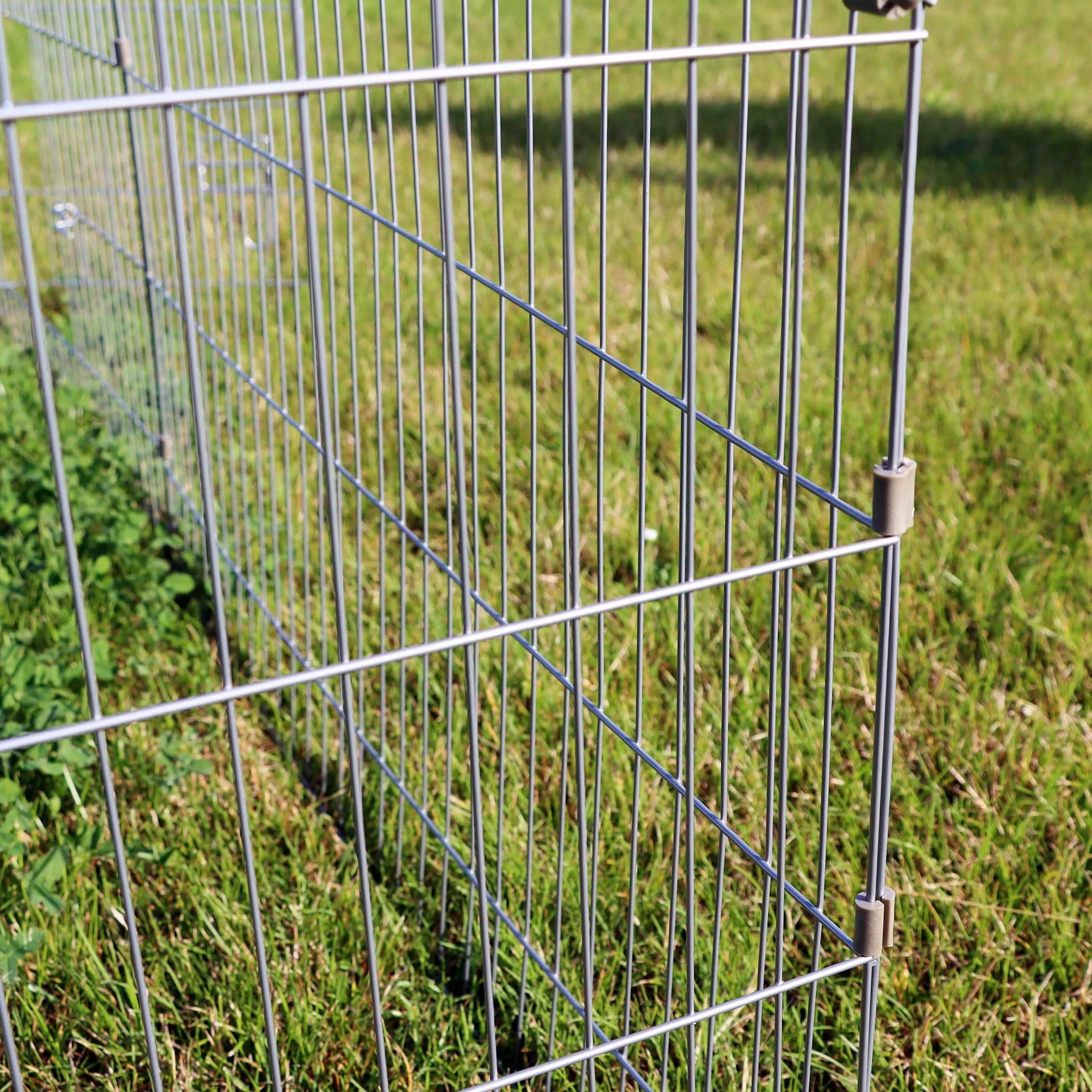Wiltec Enclos pour Petits Animaux 1800x750x750 mm Acier Clôture avec Toit Grillagé