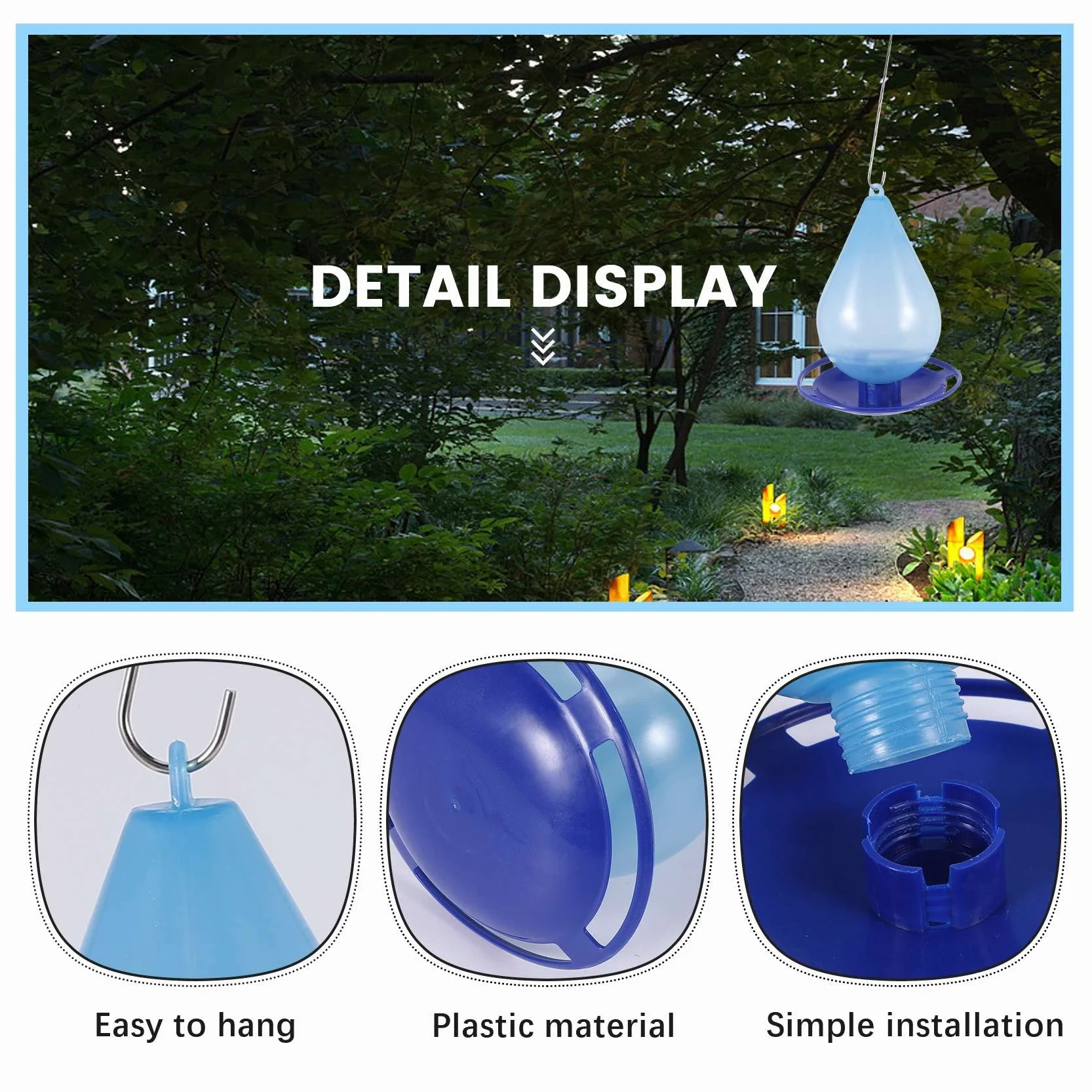 Abreuvoir automatique goutte d'eau simple à suspendre avec crochet